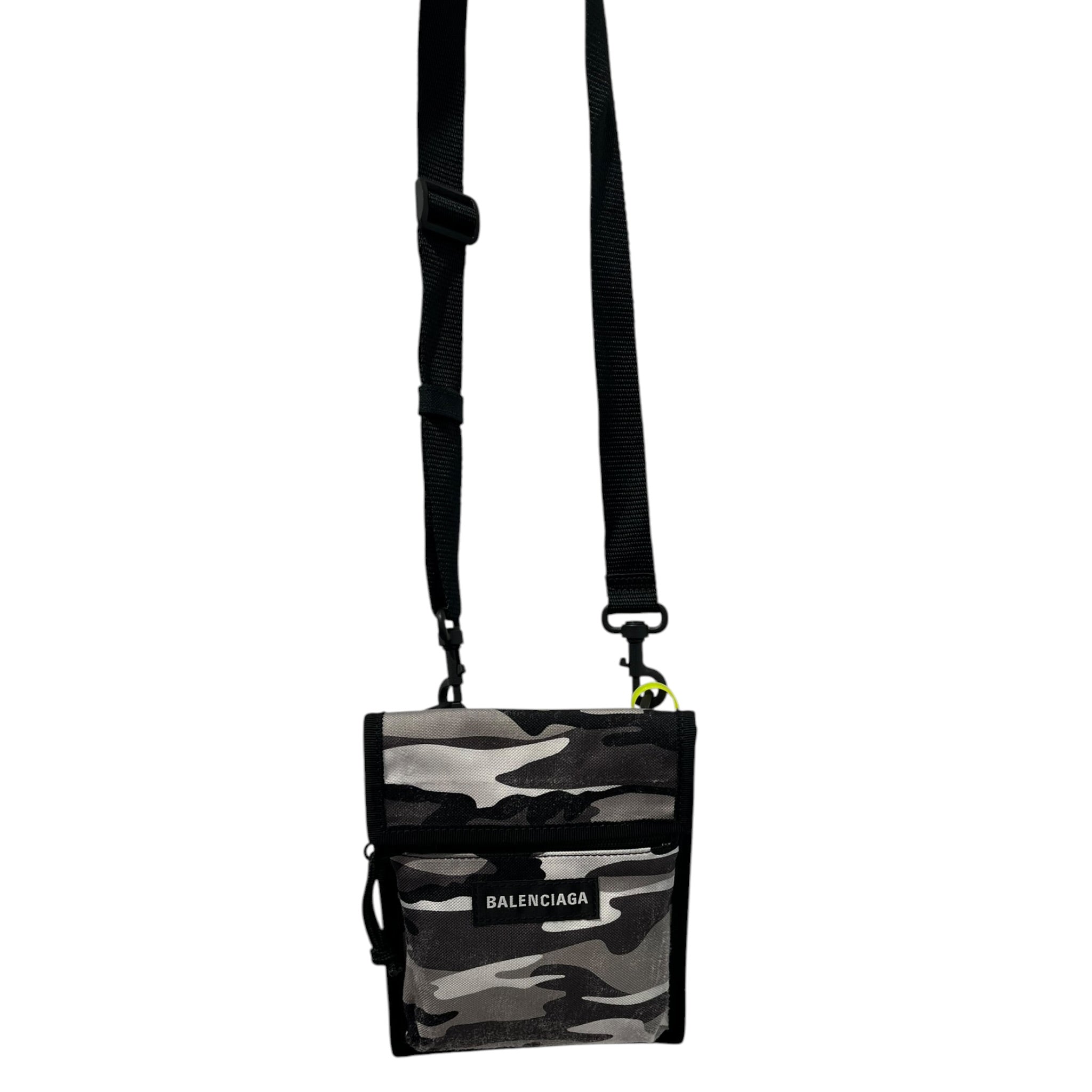 BALENCIAGA/Cross Body Bag/Camouflage/Nylon/GRY/FLAP TOP CLIP STRAP view 1