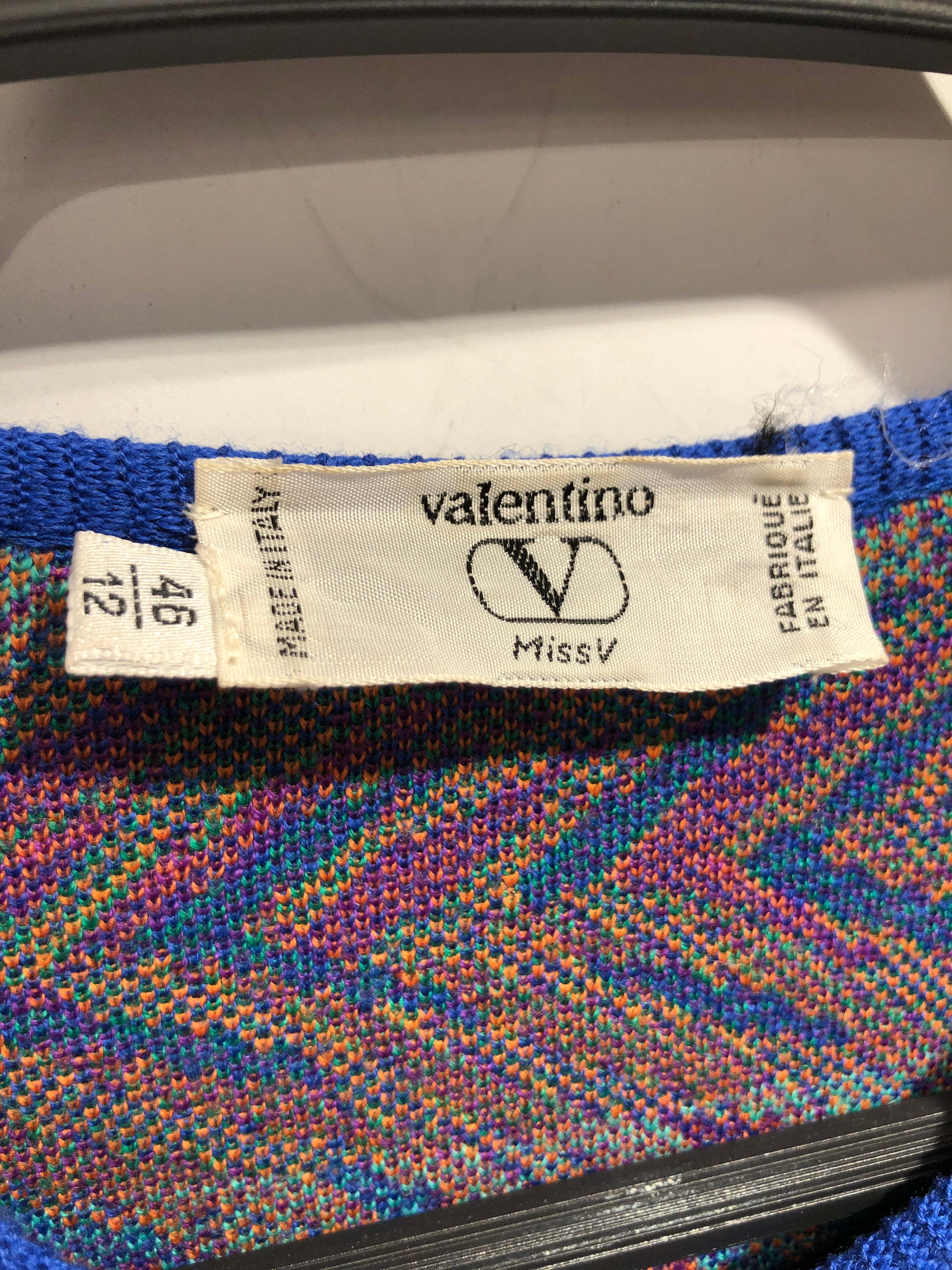 VALENTINO/Cardigan/46/All Over Print/Wool/BLU/ view 3