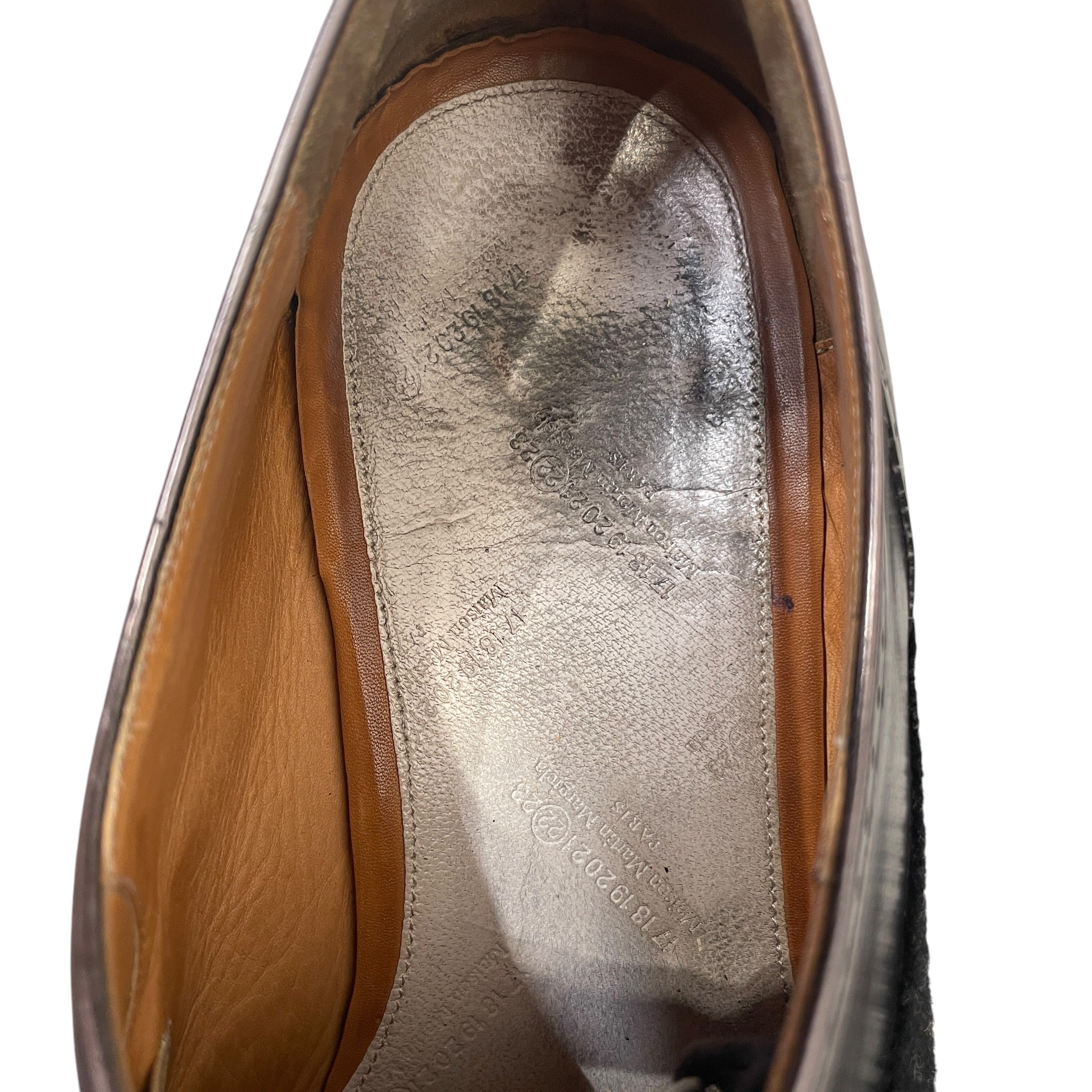 Maison Martin Margiela/Dress Shoes/EU 45/Leather/SLV/OXFORD DERBY WOOL DETAIL view 3