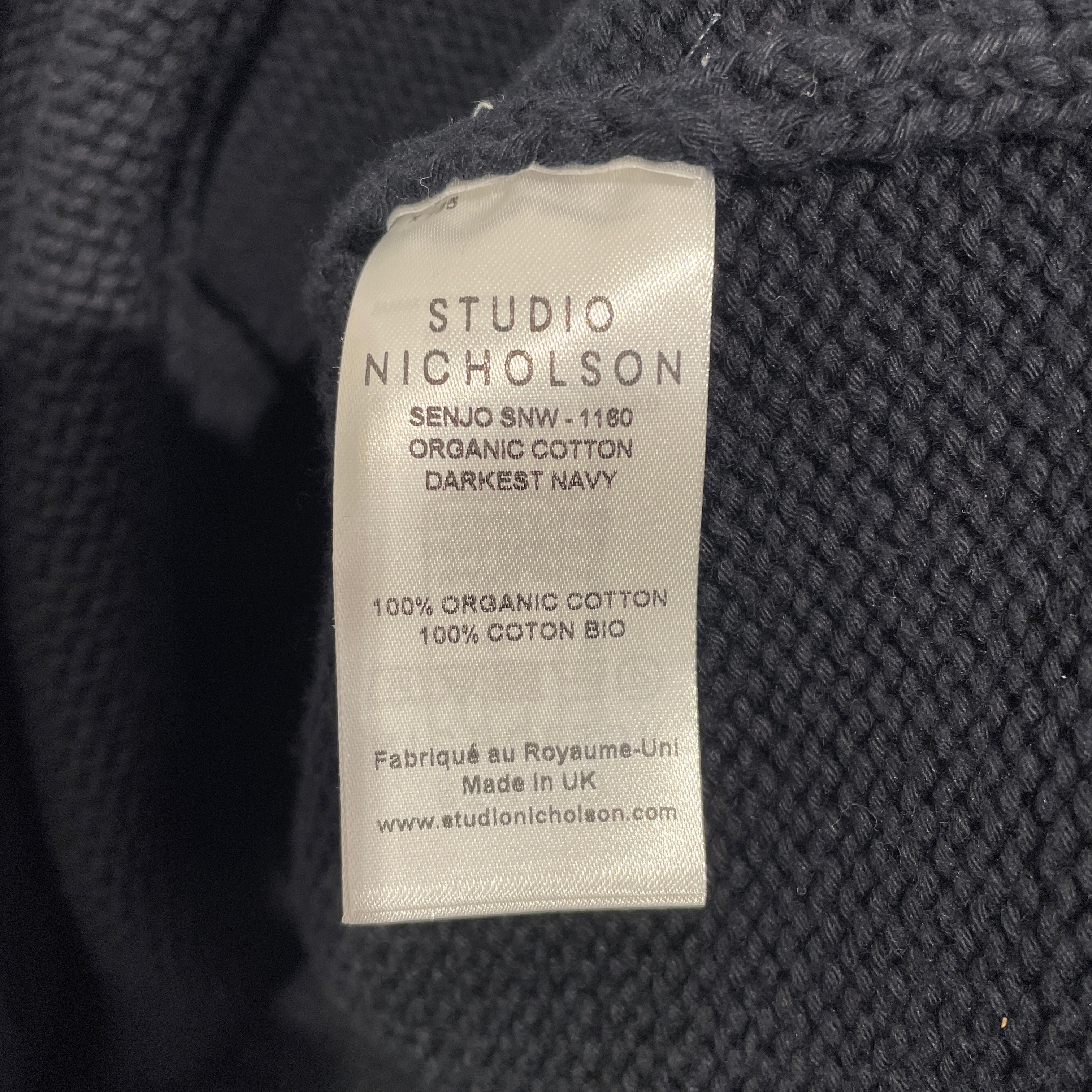 STUDIO NICHOLSON/Heavy Sweater/2/Cotton/NVY/Oversized Rib Sweater view 4