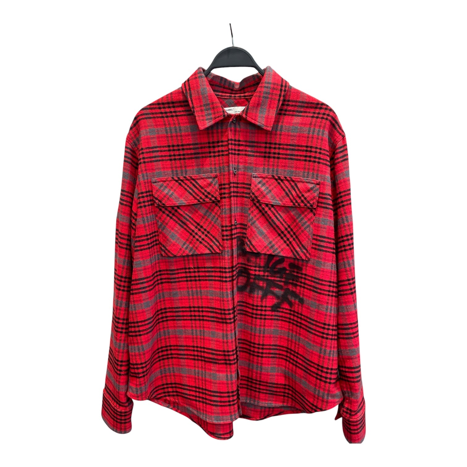 OFF-WHITE/Flannel Shirt/XS/Cotton/RED/Plaid/OFF WHITE RED FLANEL view 1