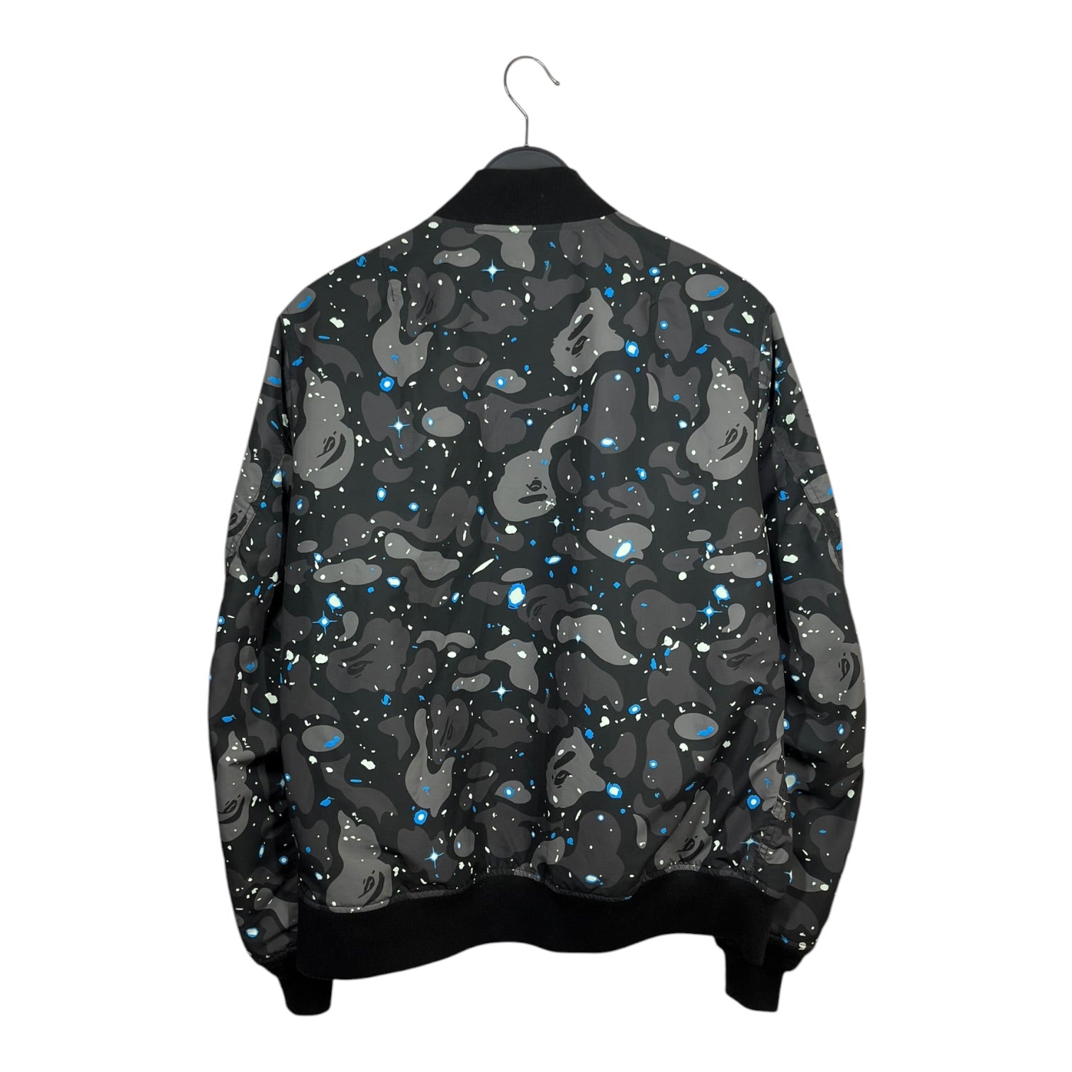 A BATHING APE/Flight Jkt/M/Polyester/BLK/Camouflage/CAMO BOMBER view 2