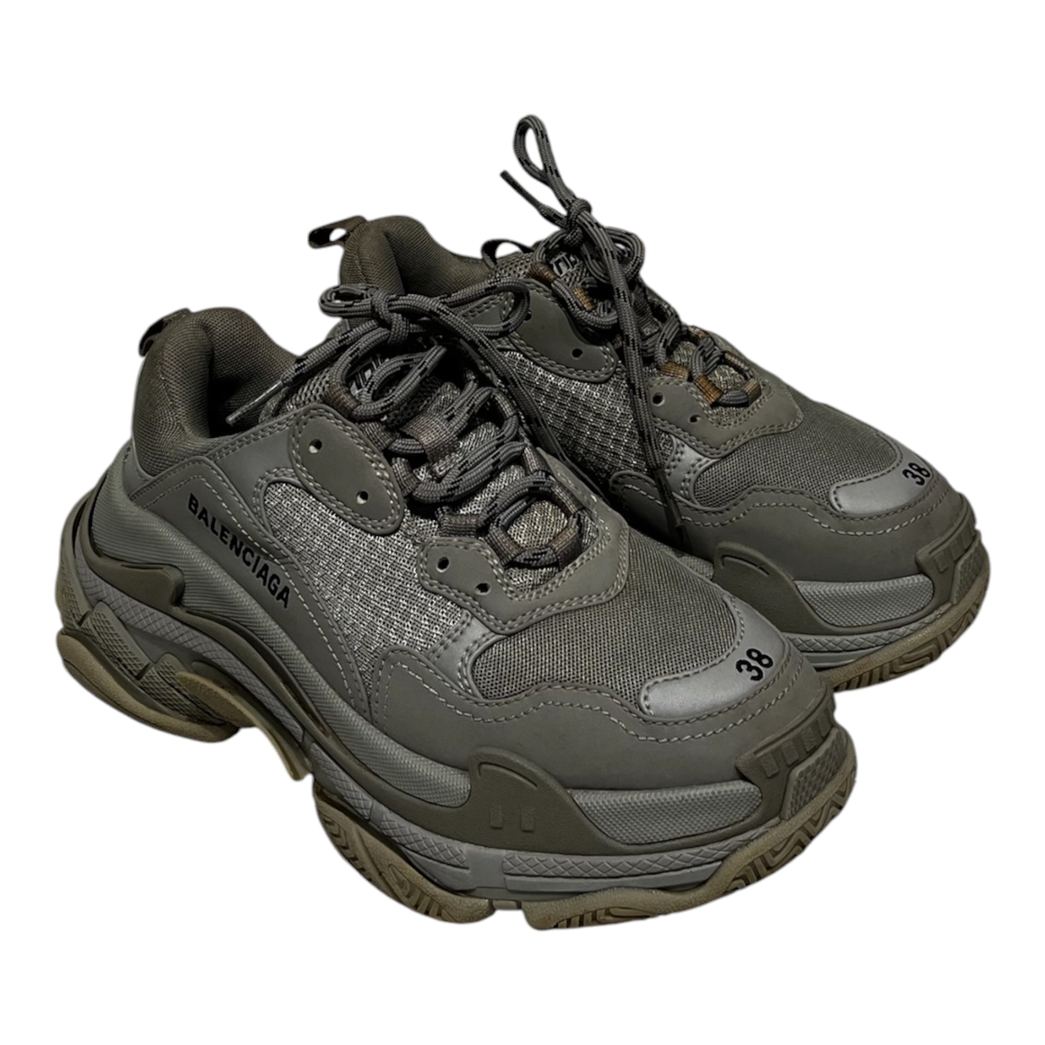 BALENCIAGA/Low-Sneakers/US 8/GRY/Triple S view 1