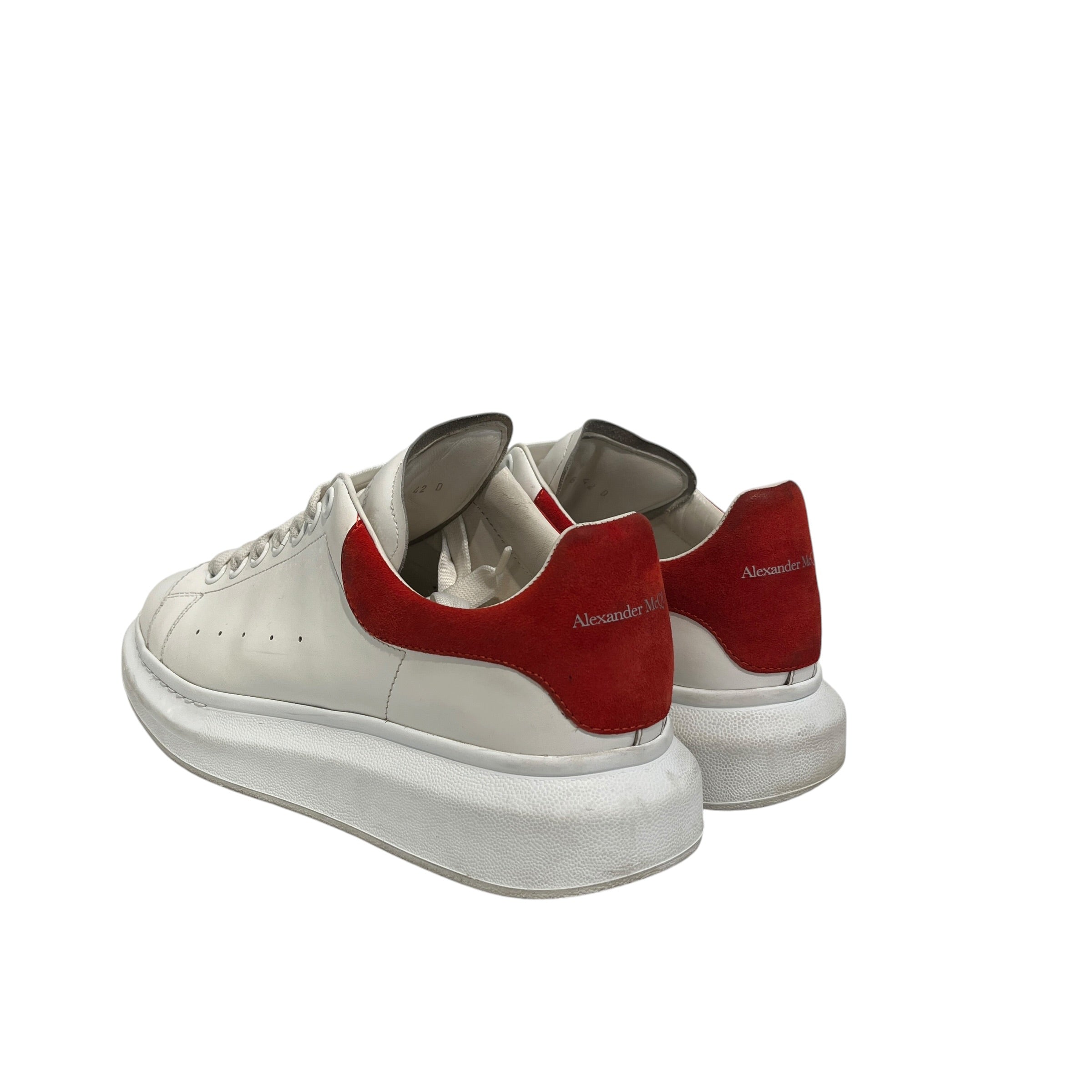 Alexander McQueen/Low-Sneakers/EU 42/Leather/WHT/White/Red view 2