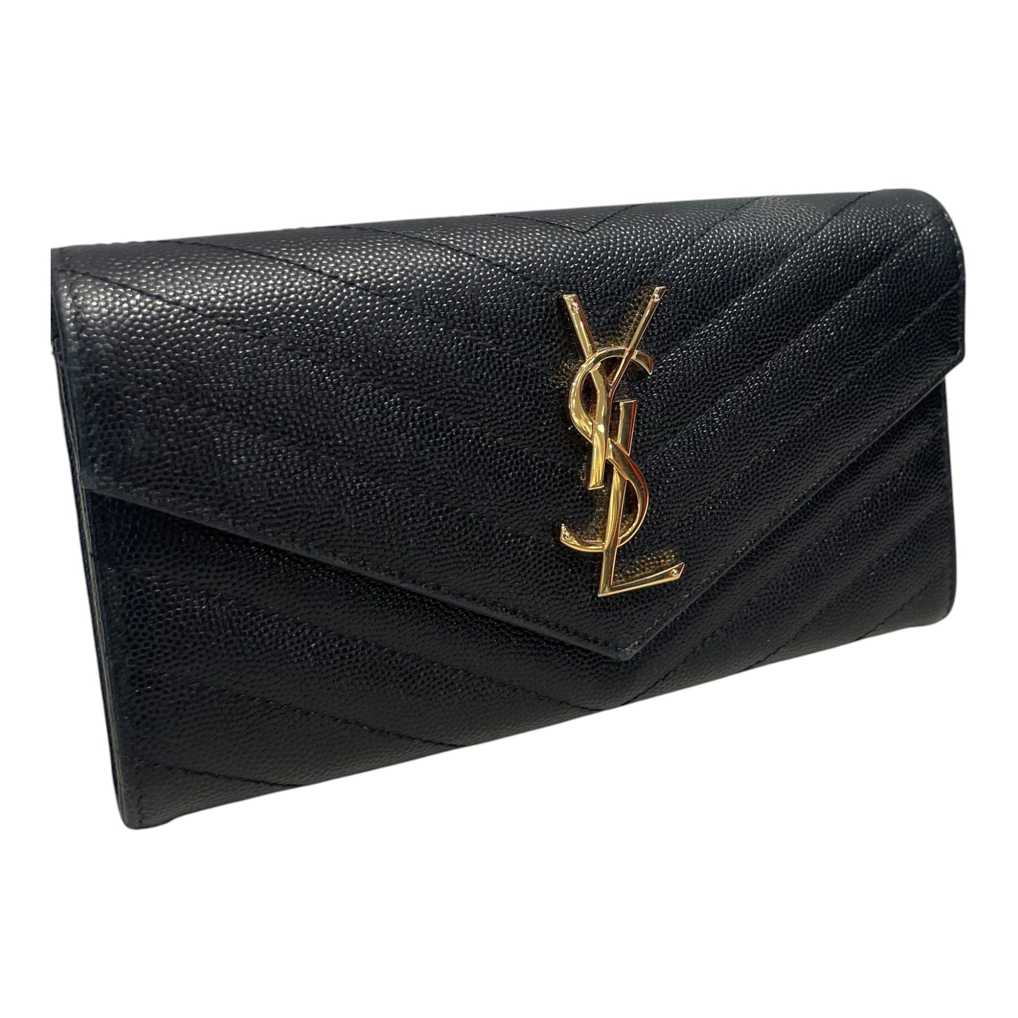SAINT LAURENT/Long Wallet/Leather/BLK/L's/CASSANDRE LARGE FLAP view 6