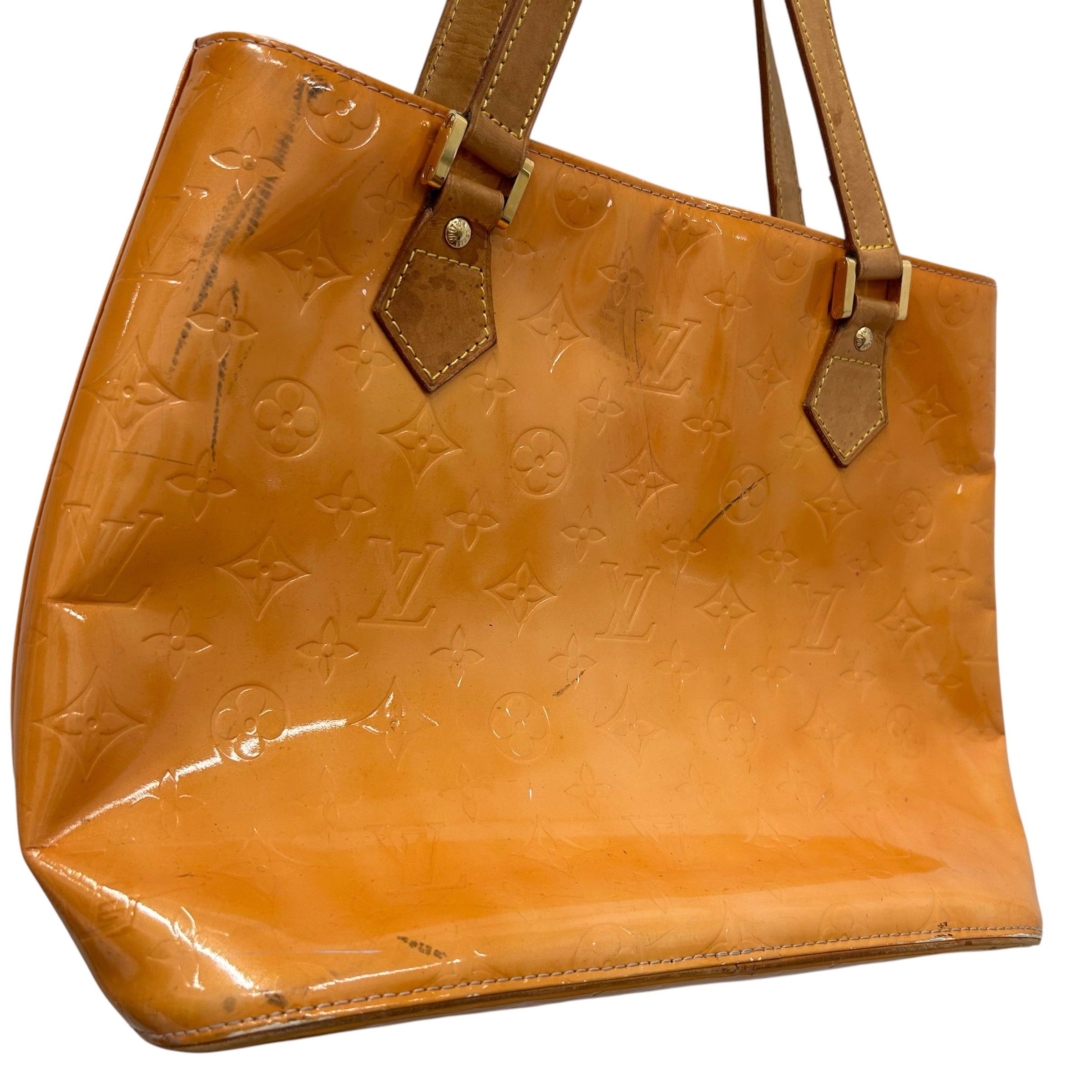 LOUIS VUITTON/Tote Bag/Monogram/Leather/YEL/Vernis Yellow view 4