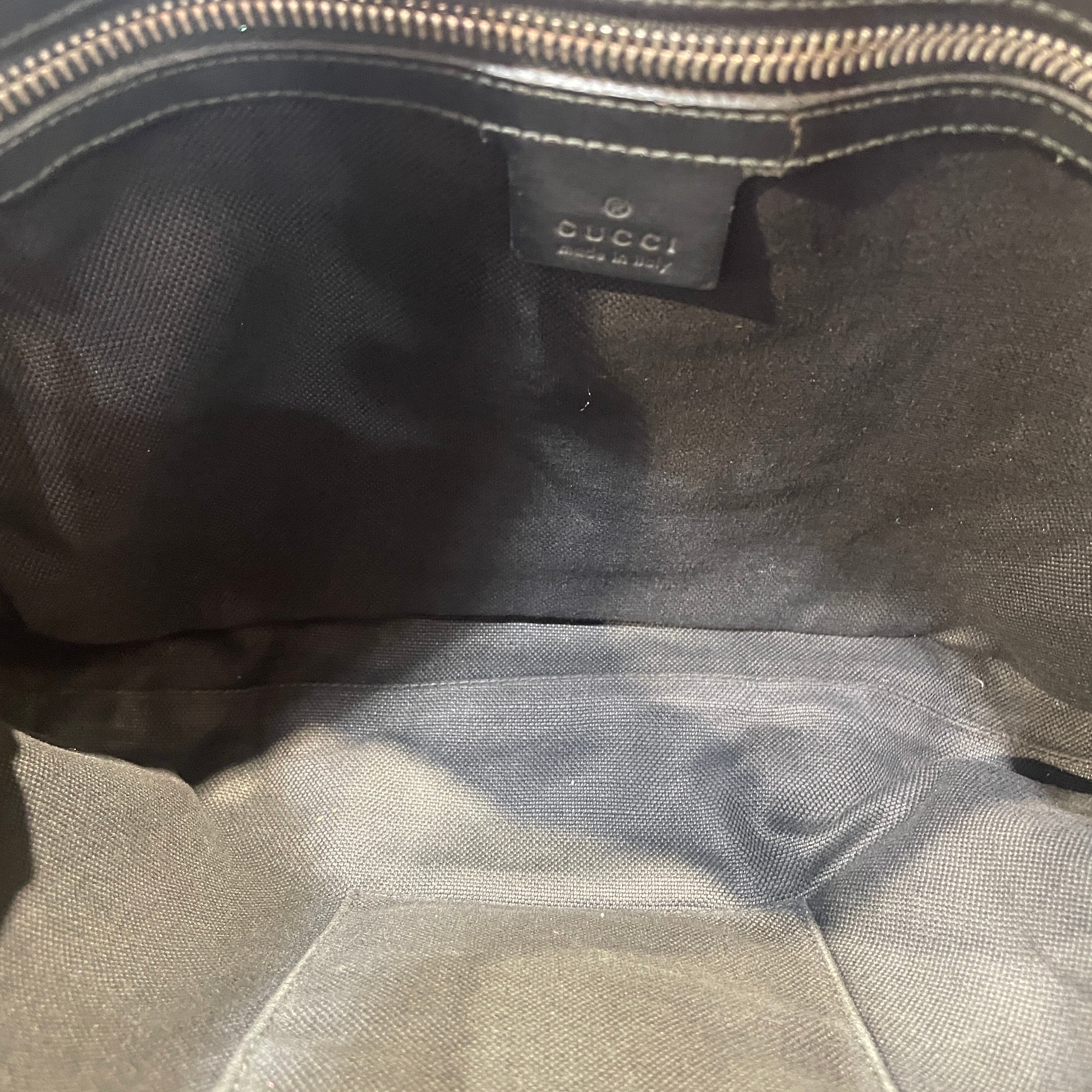 GUCCI/Cross Body Bag/Monogram/Leather/BLK/Soft GG Supreme Appia Calfskin view 8
