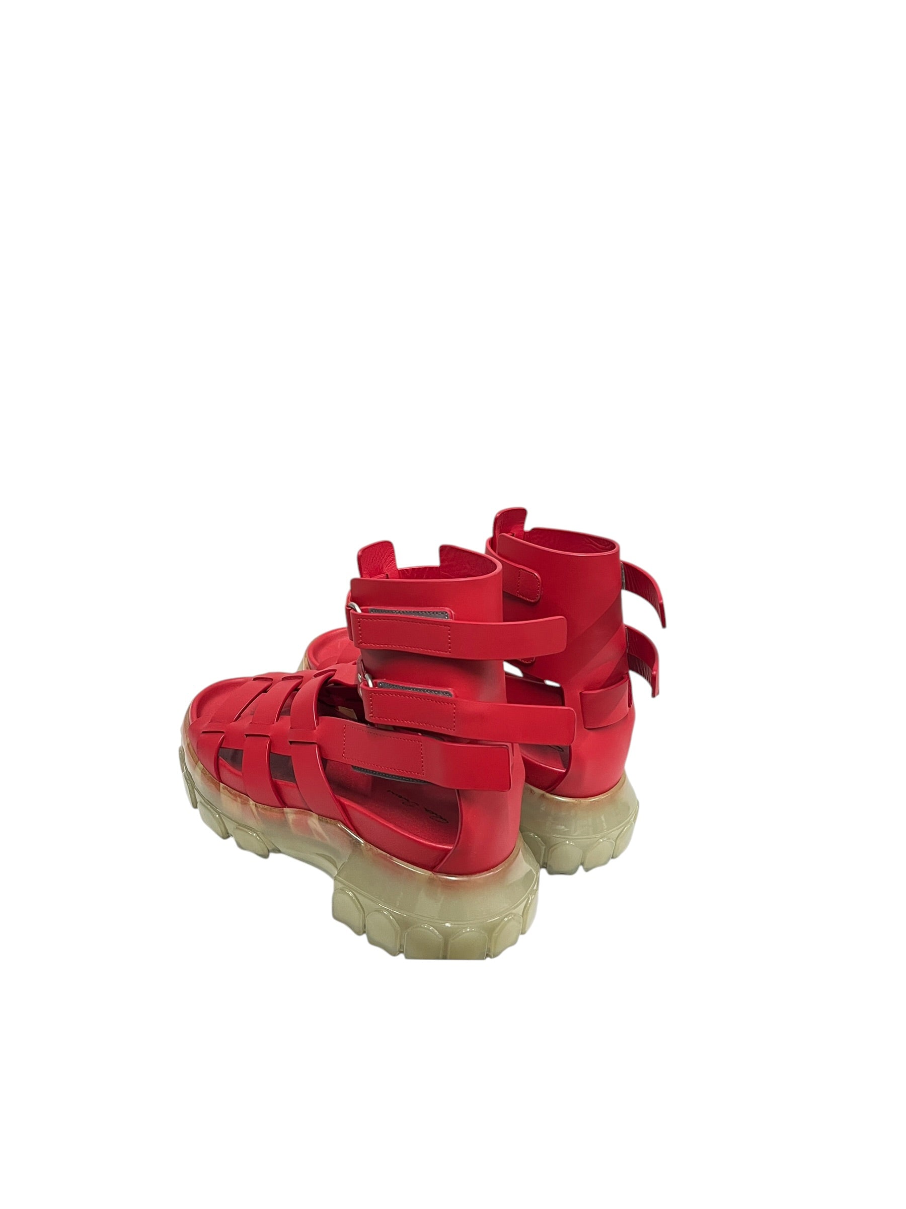 Rick Owens/Sandals/EU 41/Leather/RED/Hiking Tractor Sandals view 2