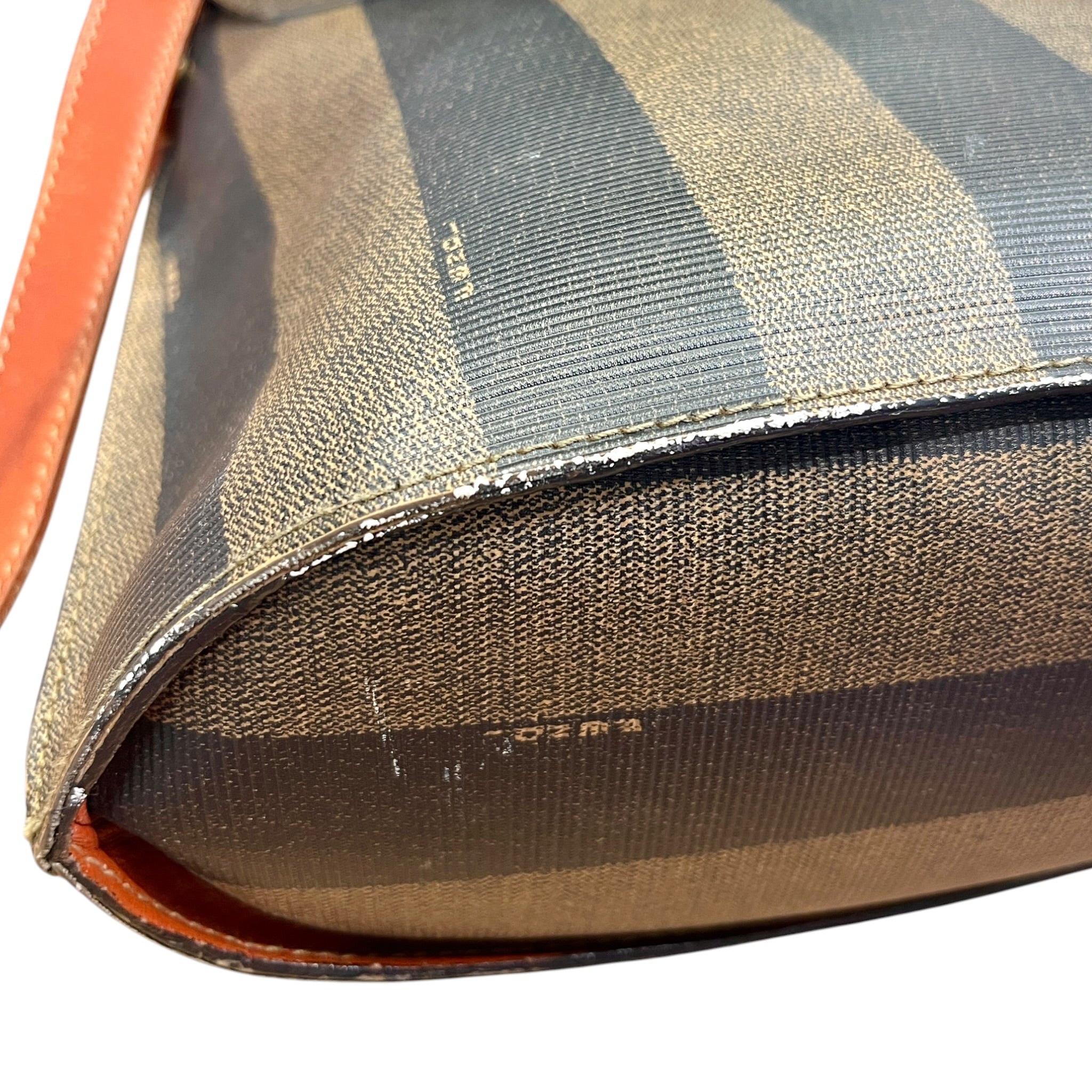 FENDI/Cross Body Bag/Stripe/Leather/BRW/Pequin Vintage FF view 9