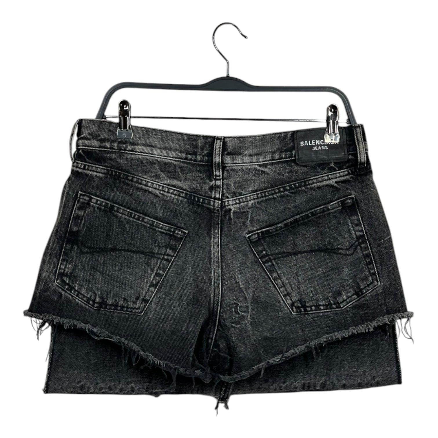 BALENCIAGA/Shorts/38/Cotton/GRY/denim skort view 2