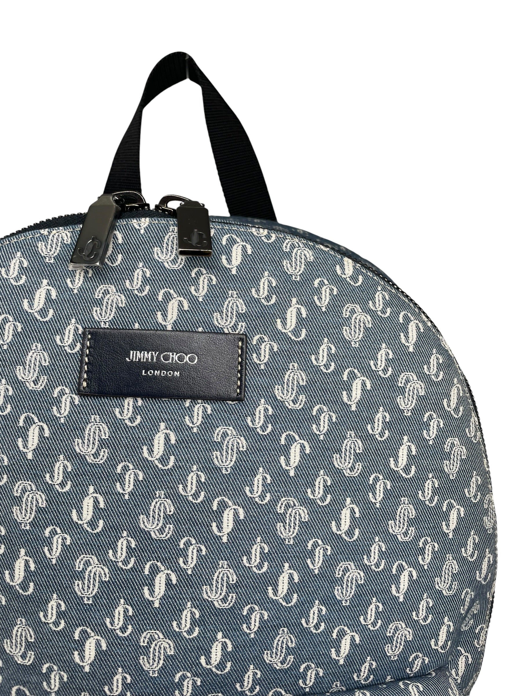 JIMMY CHOO/Backpack/Monogram/IDG/DENIM MONOGRAM BACKPACK view 4