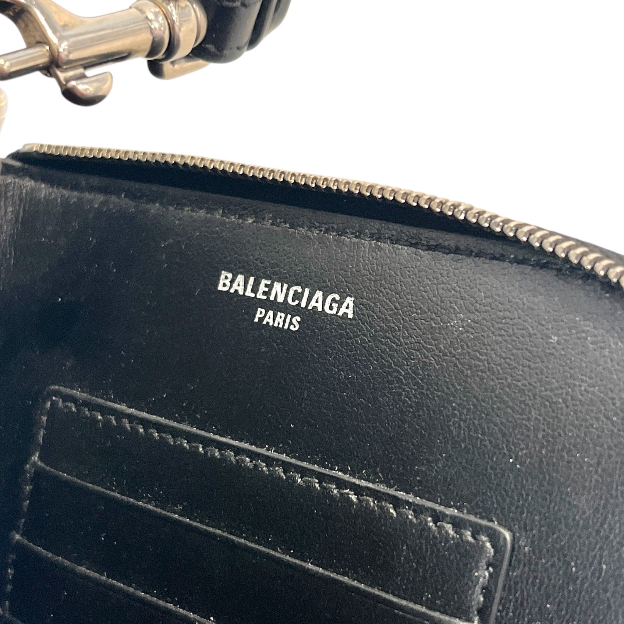 BALENCIAGA/Clutch Bag/All Over Print/Leather/NVY/S/S 24 PASSPORT WRISTLET view 3