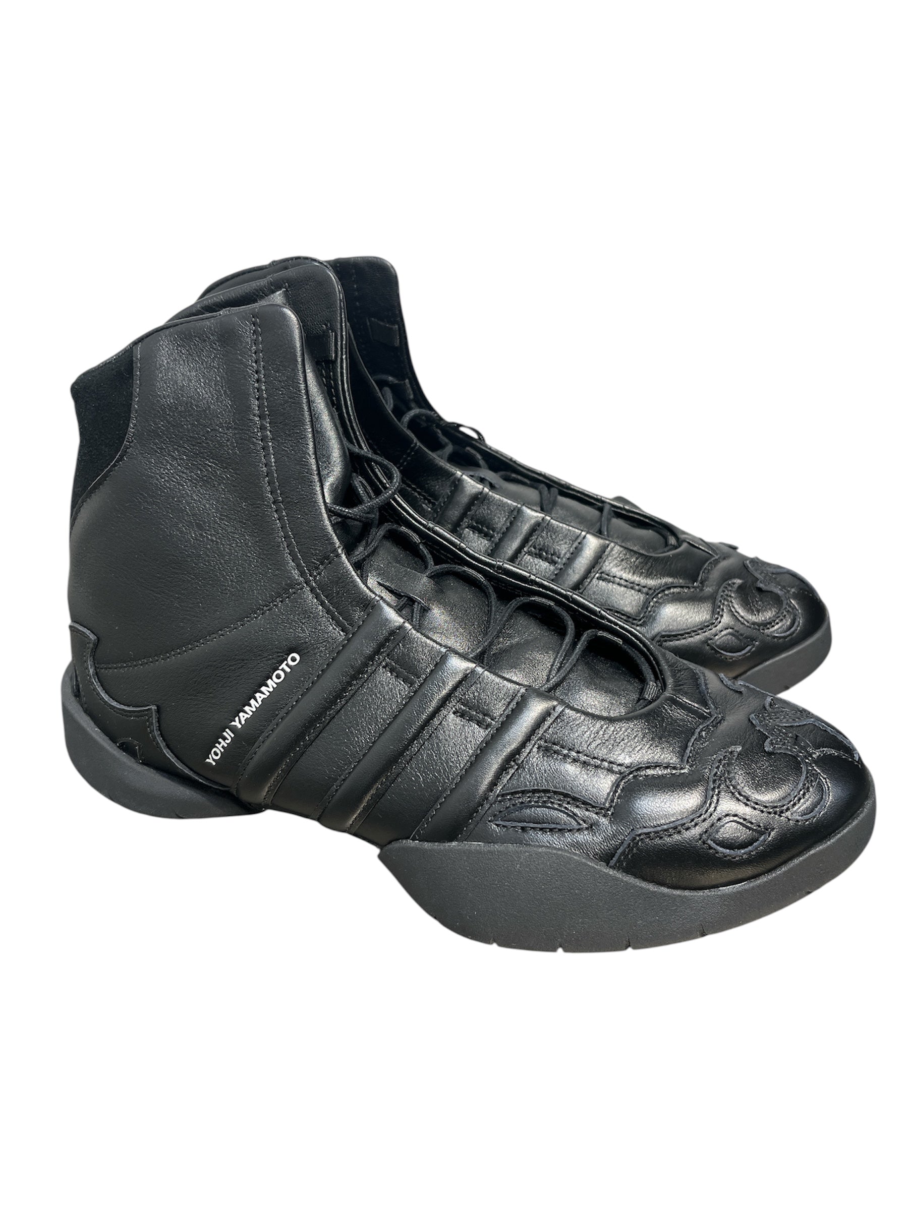 Y-3/Hi-Sneakers/US 7.5/Leather/BLK/2002 hi top bnwt view 2