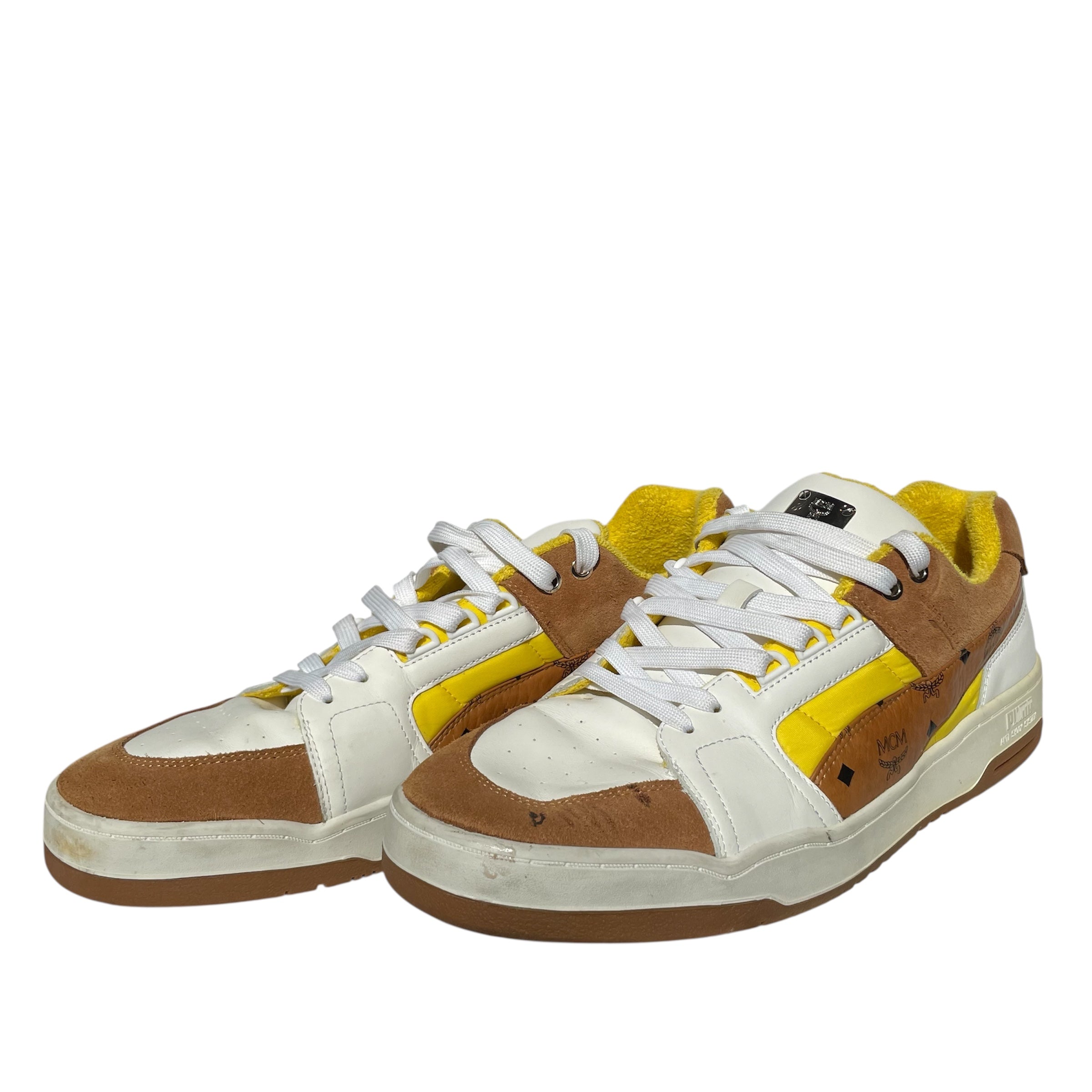 PUMA/MCM/Low-Sneakers/US 14/Monogram/Suede/YEL/BRW/YLLW view 2