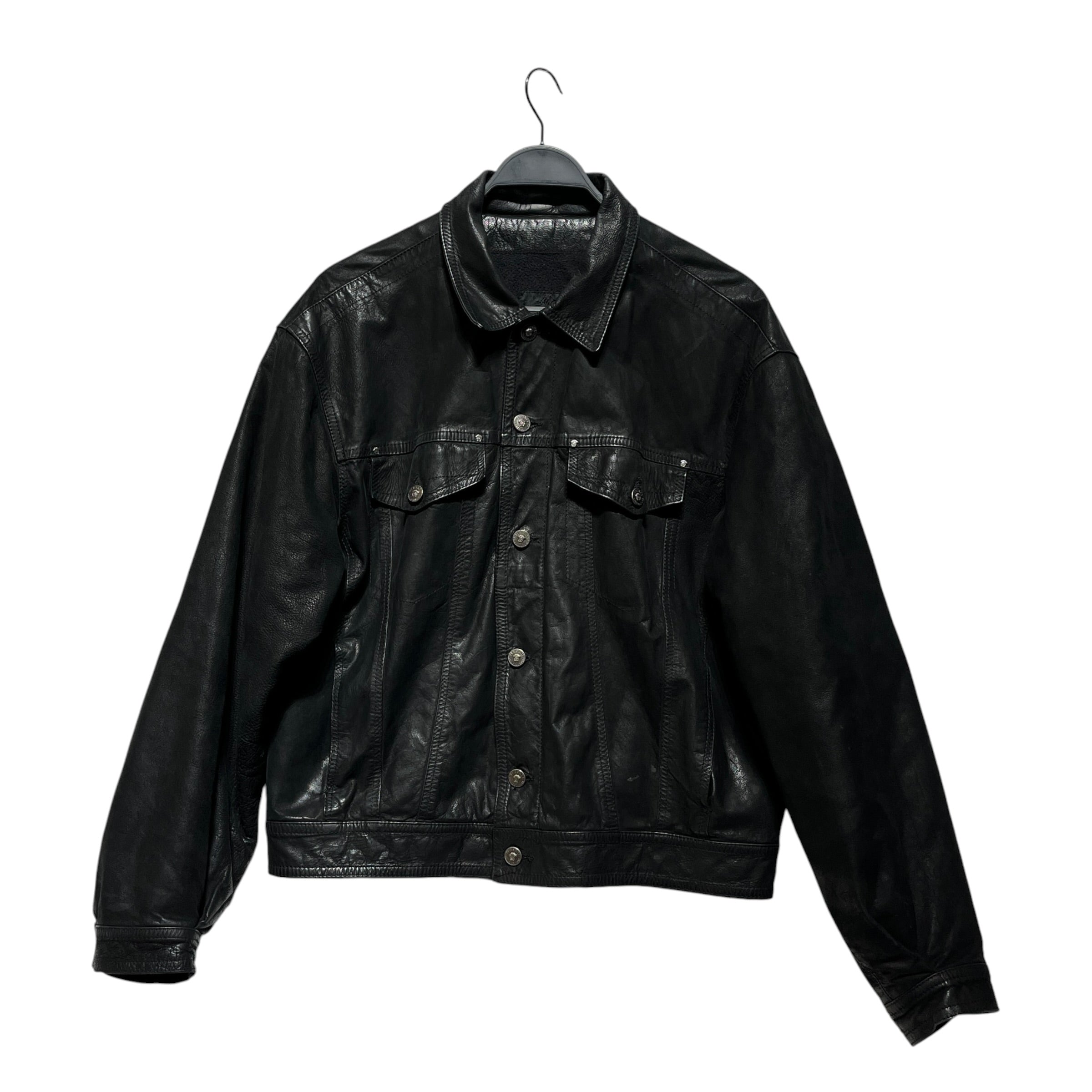 VERSACE JEANS COUTURE/Leather Jkt/XL/Leather/BLK/VINTAGE view 1