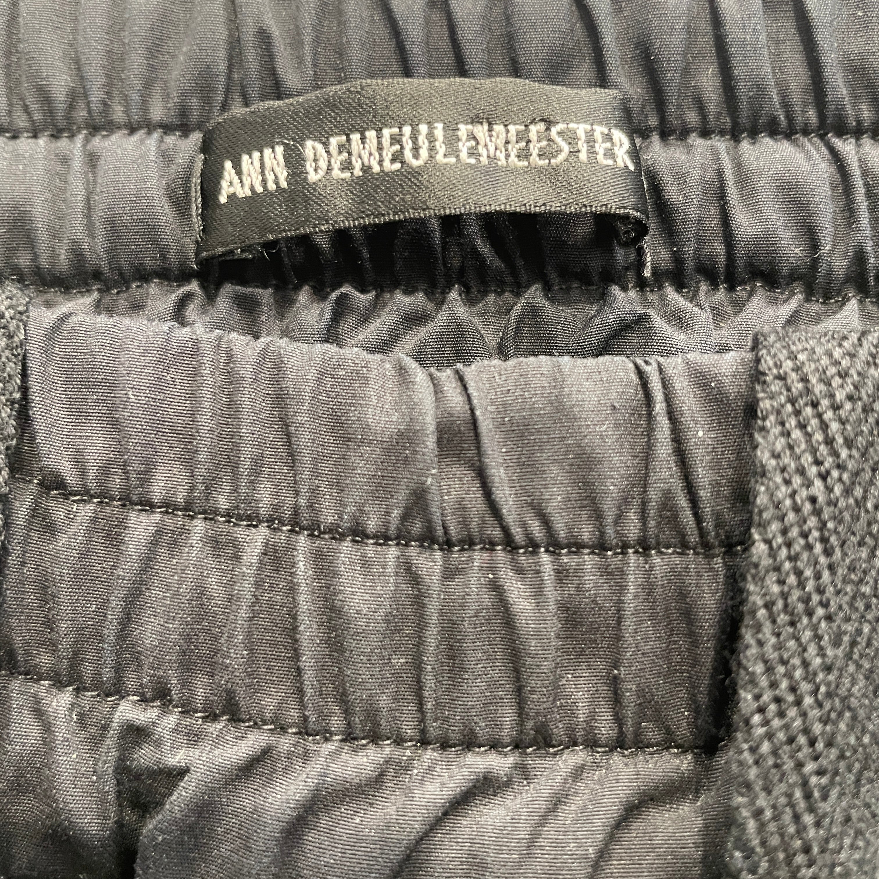 ANN DEMEULEMEESTER/Pants/40/Cotton/BLK/SOFT PANTS DRAWSTRING view 3