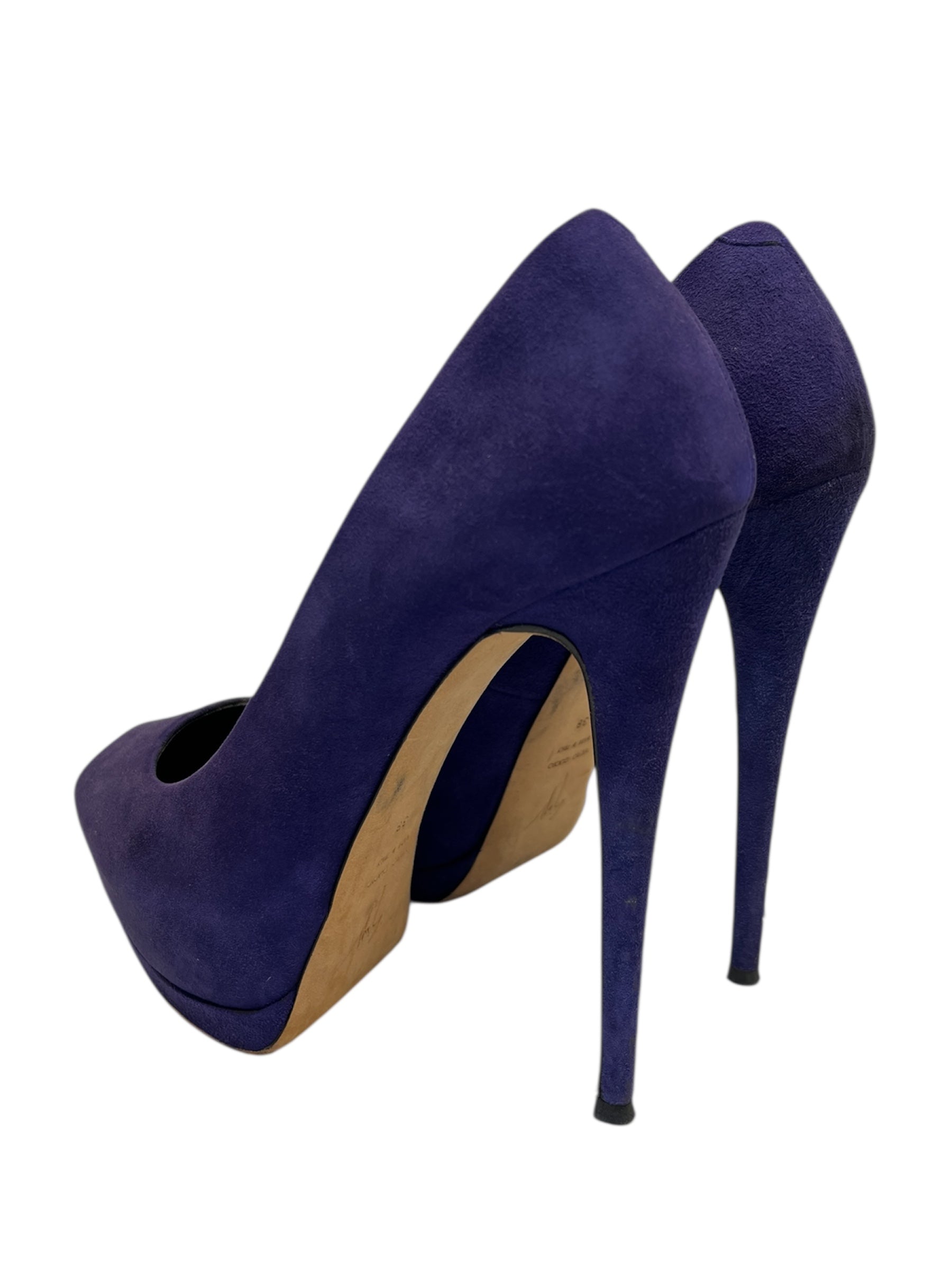 GIUSEPPE ZANOTTI DESIGN/Heels/US 8/Suede/PPL/SUEDE PURPLE HEELS view 2