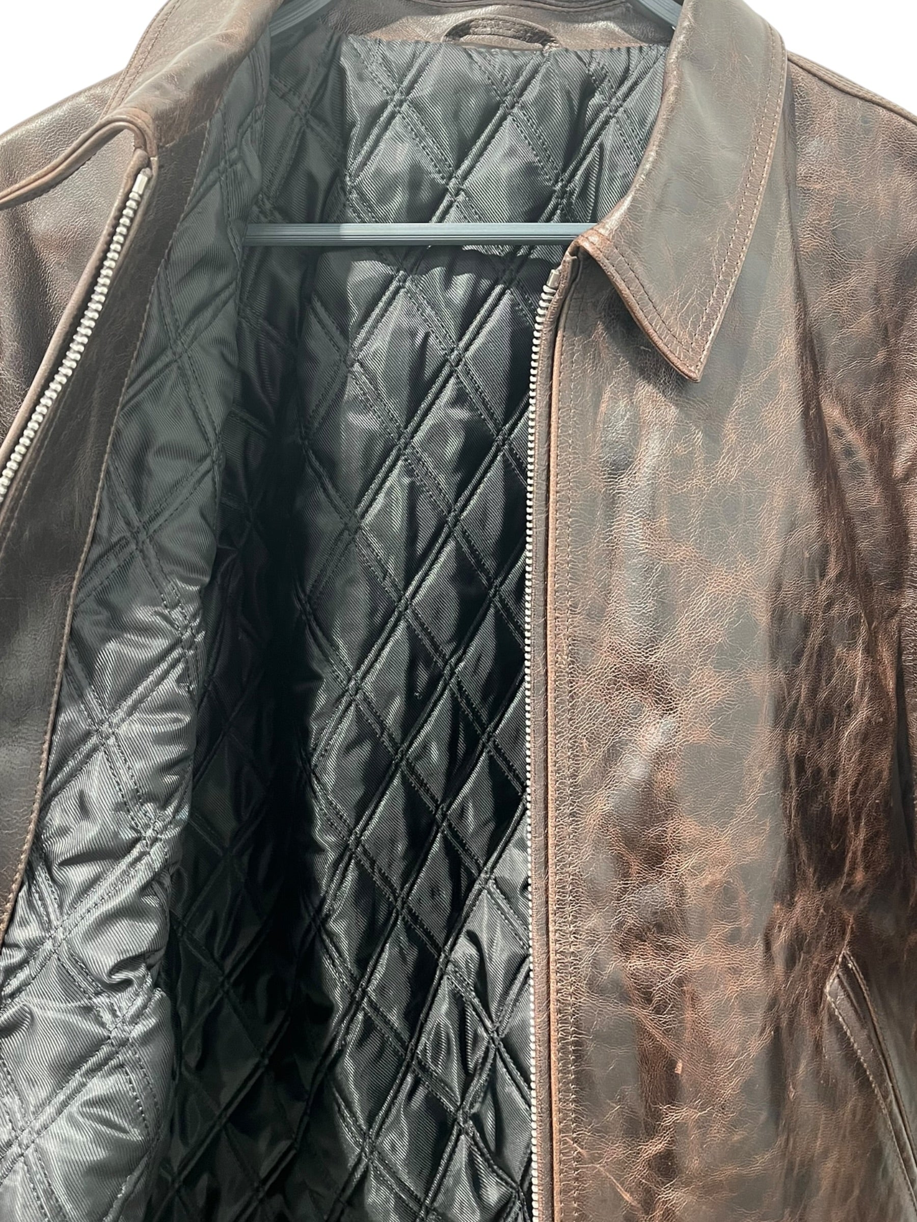 STUSSY/Leather Jkt/XL/Leather/BRW/STUSSY BRWN GARAGE JKT view 5