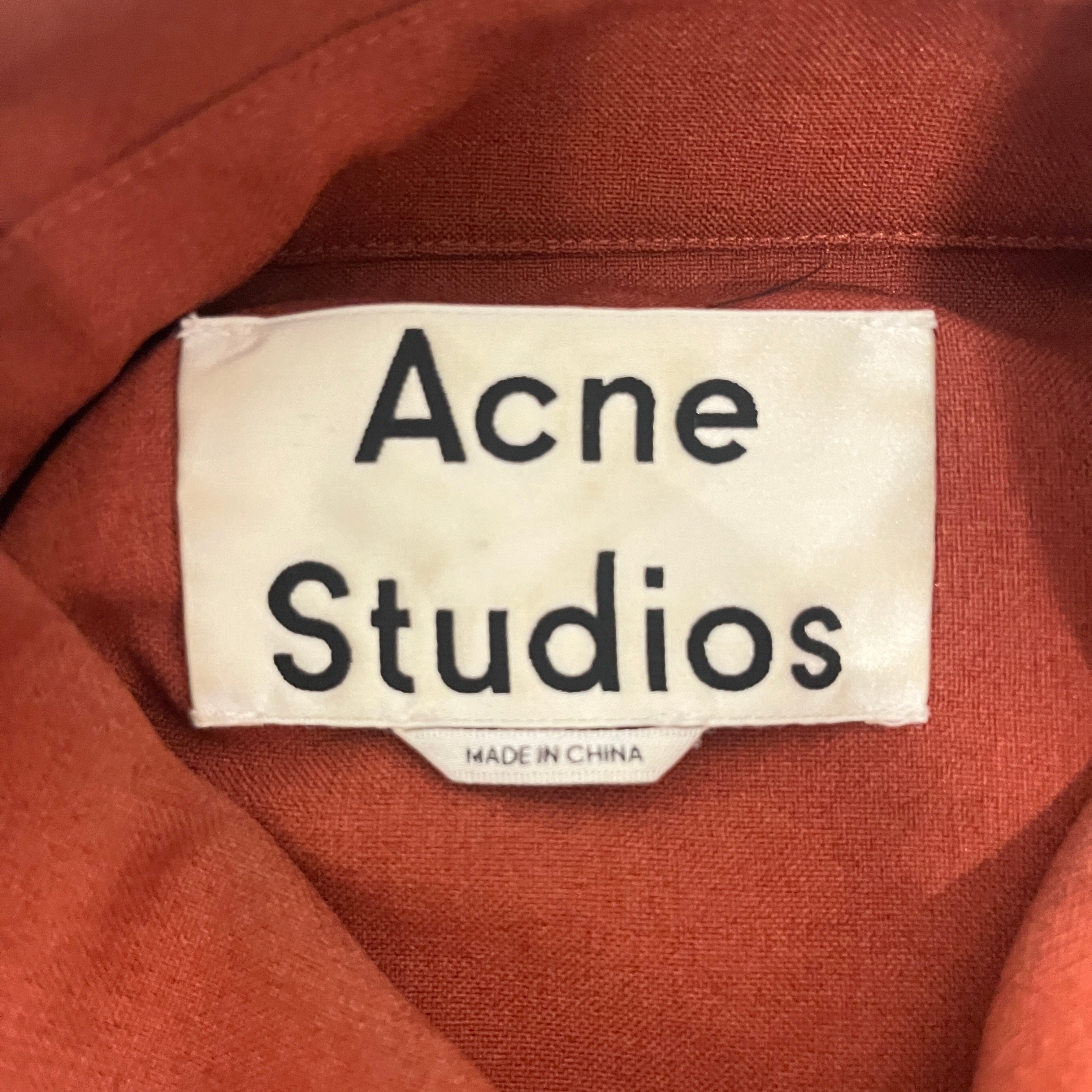 Acne Studios/LS Shirt/38/Polyester/ORN/CHORE SHIRT FN-WN-BLOU000047 view 3