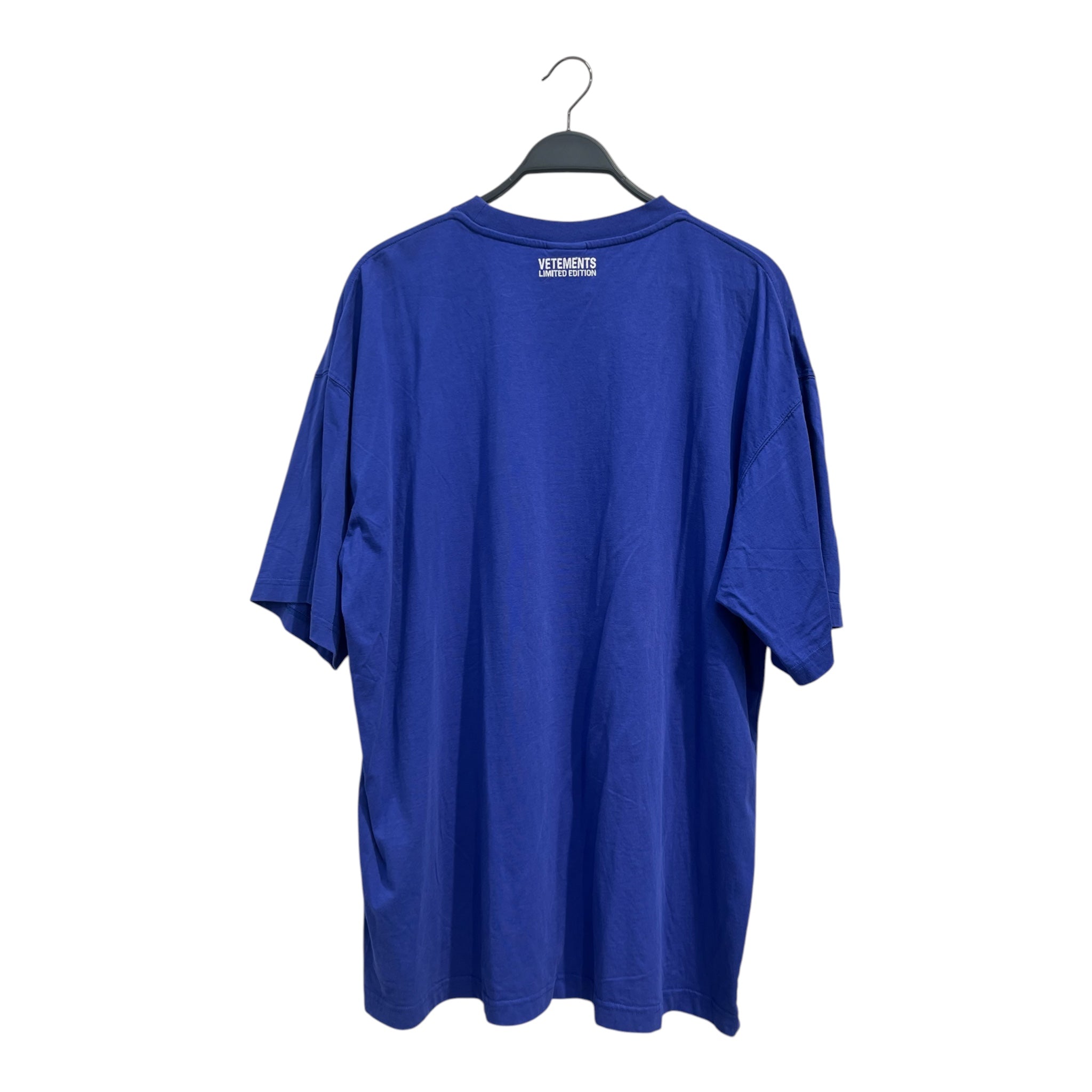 VETEMENTS/T-Shirt/S/Cotton/BLU/ANTWERPEN view 2