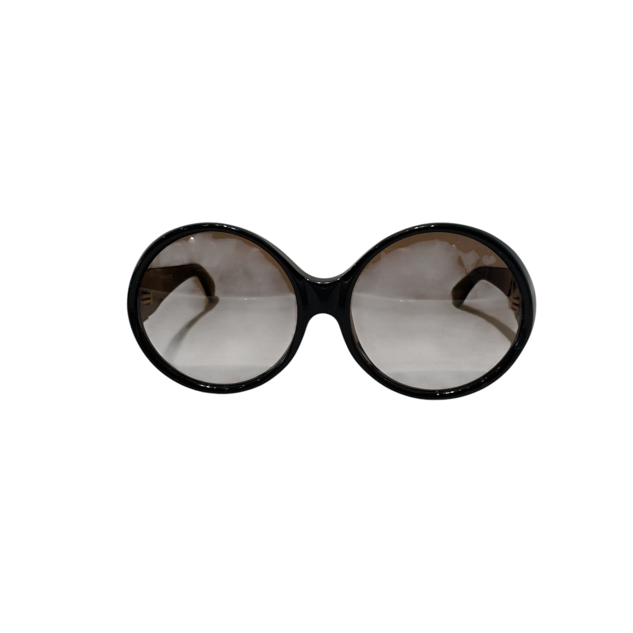 YVES SAINT LAURENT/Sunglasses/Celluloid/BLK/L's/Oversized Round Sunglasses view 3