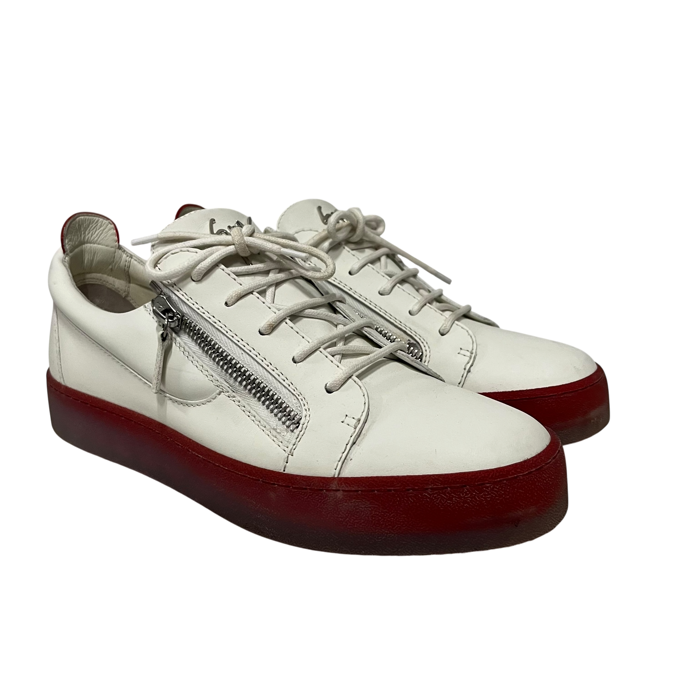 Giuseppe Zanotti/Dress Shoes/US 10.5/Leather/WHT/red sole view 1