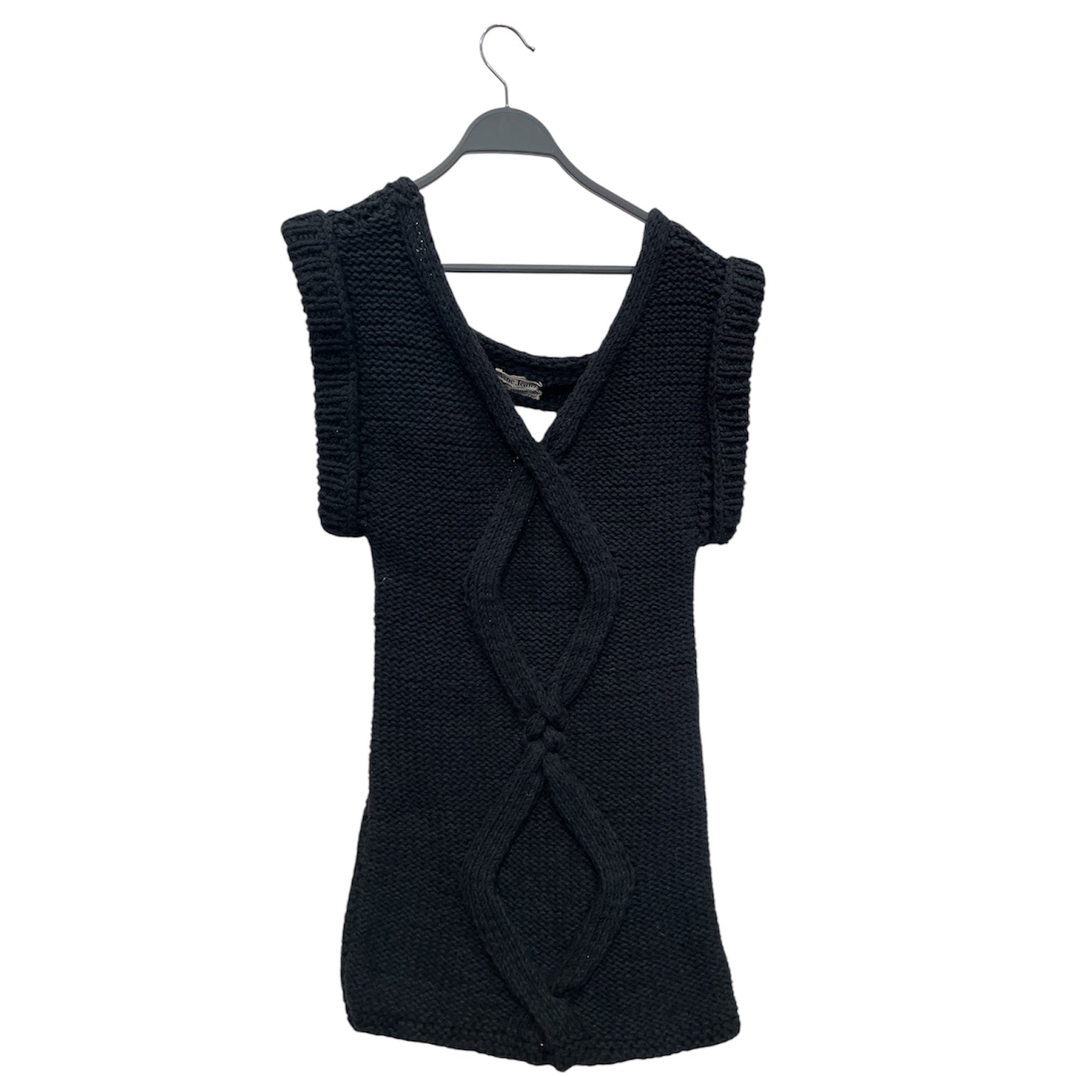 Acne Studios/SS Dress/XS/Cotton/BLK/Cableknit mini-dress view 1