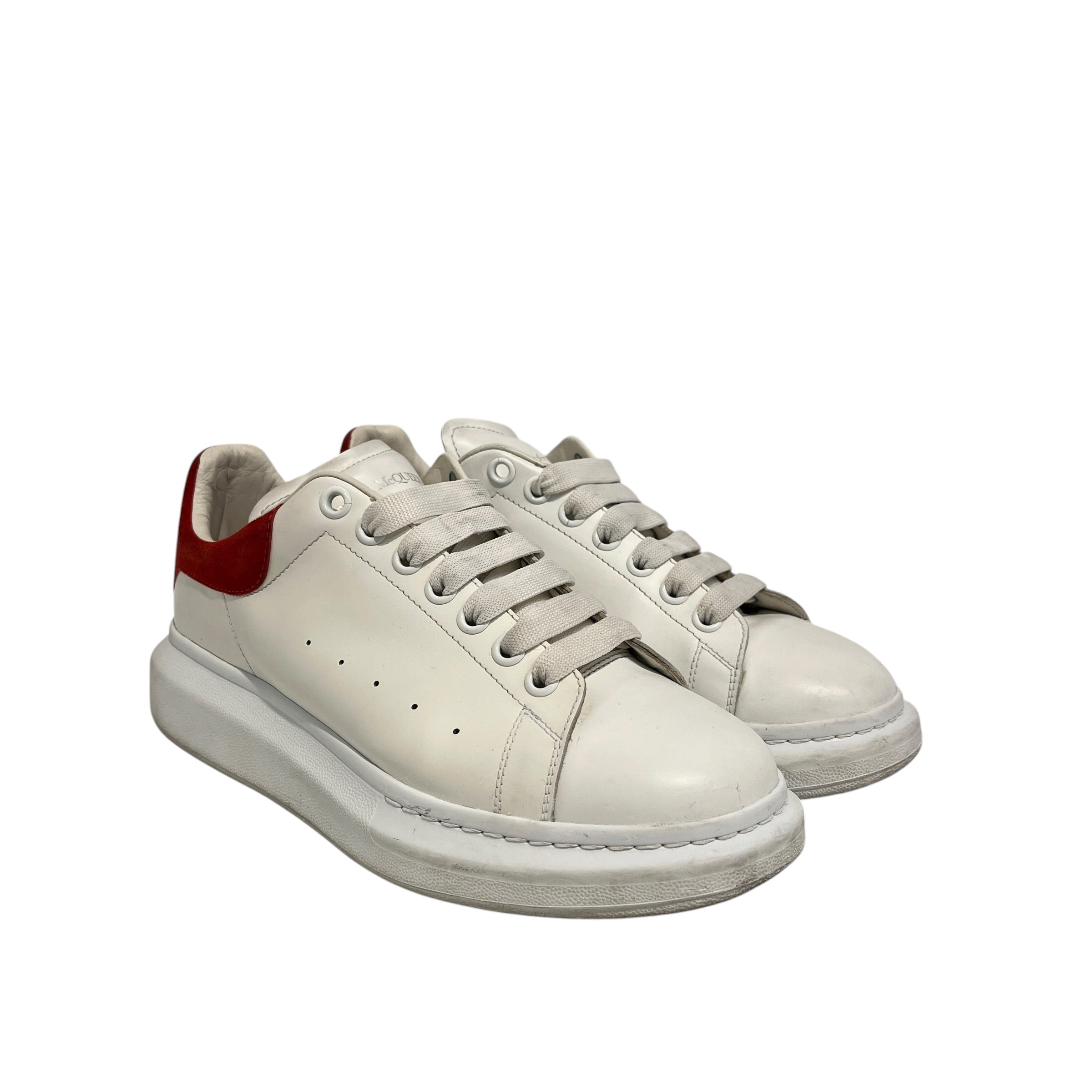 Alexander McQueen/Low-Sneakers/EU 42/Leather/WHT/White/Red view 1