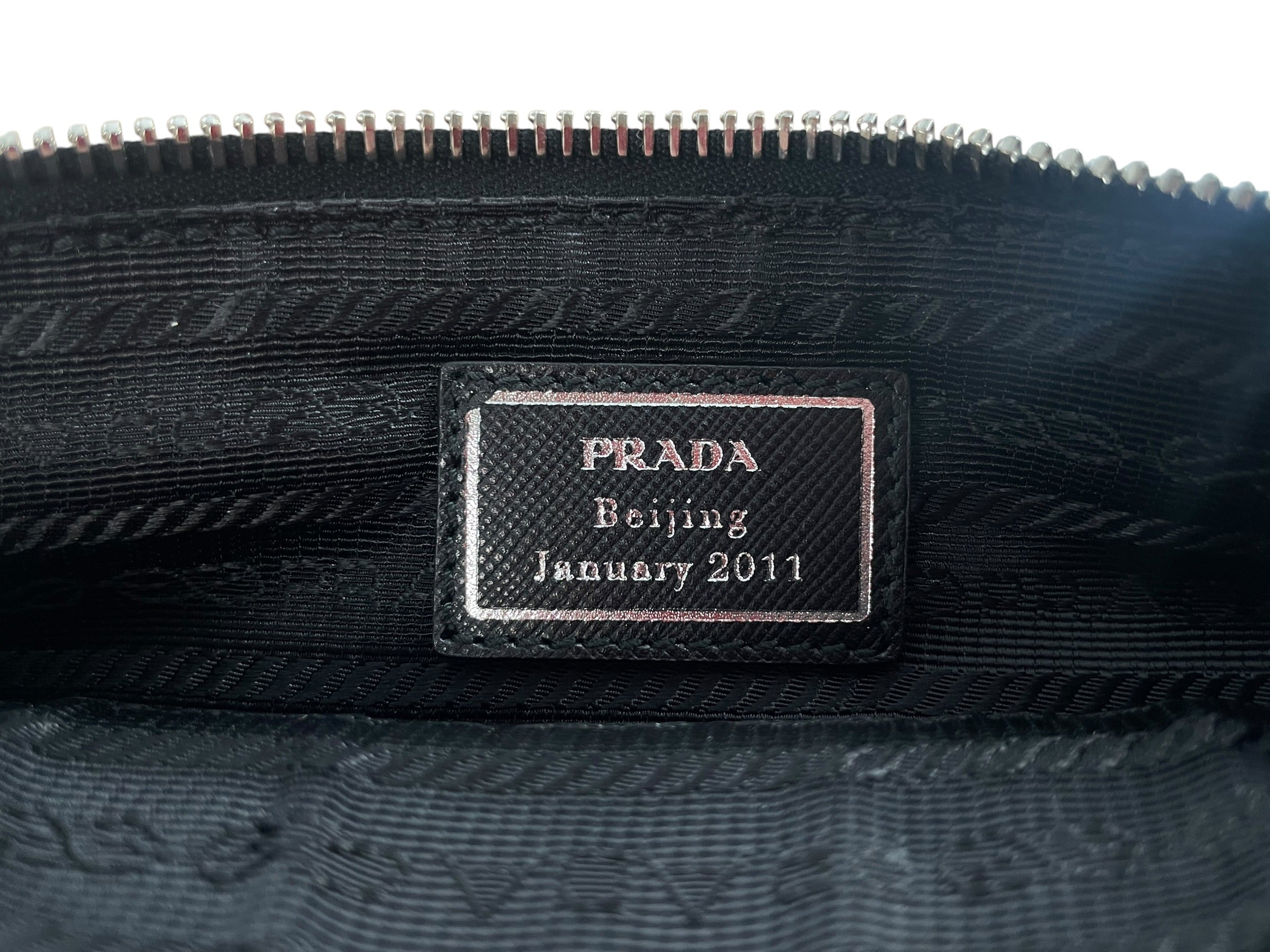 PRADA/Clutch Bag/Stripe/Leather/GRN/SAFFIANO STRIPED CLUTCH view 6
