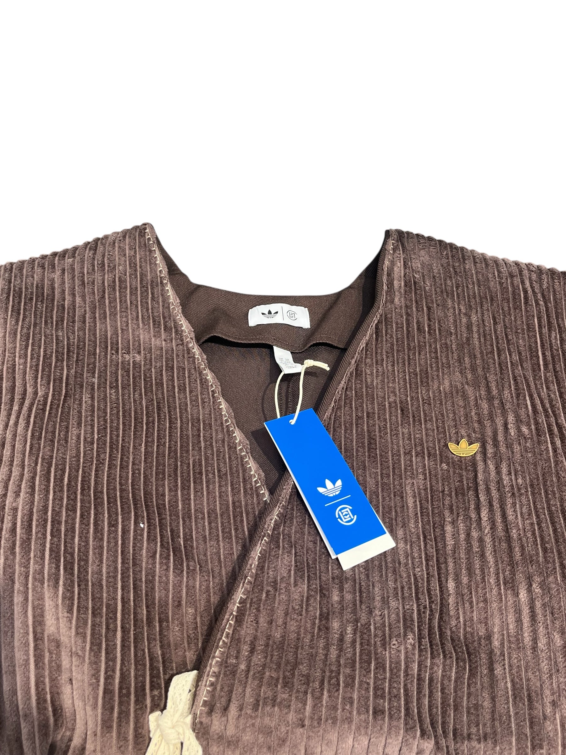 adidas/CLOT(CLOTAPPAREL)/Jacket/XXL/Cotton/BRW/LACE DETAIL/ CROSS TIE view 3