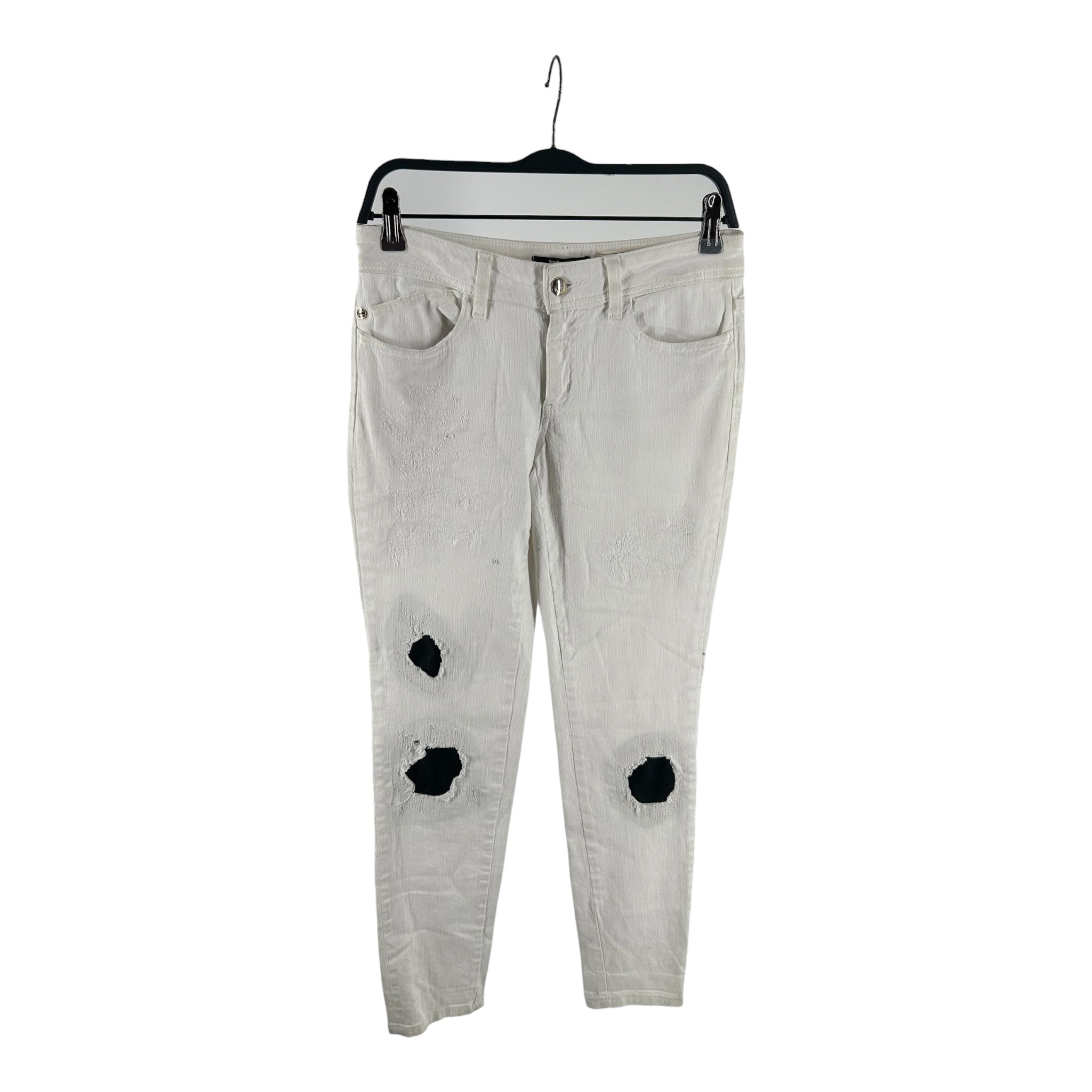 Just cavalli/Skinny Pants/27/Cotton/WHT/LEATHER INSERT view 1