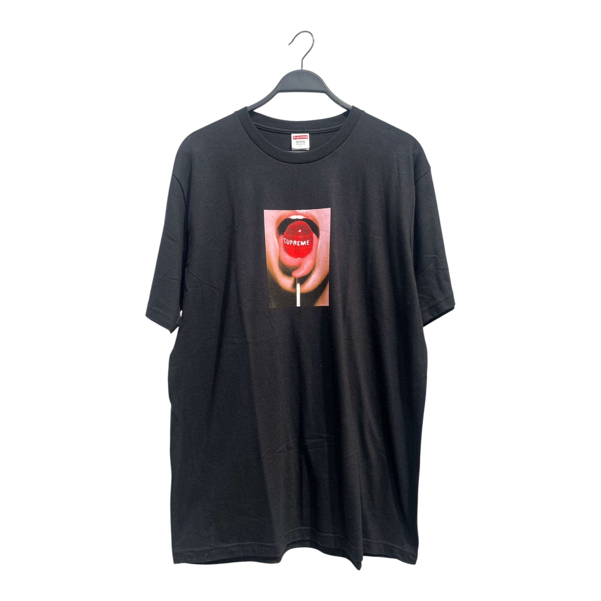 Supreme/T-Shirt/L/Cotton/BLK/SPLIT TONGUE view 1
