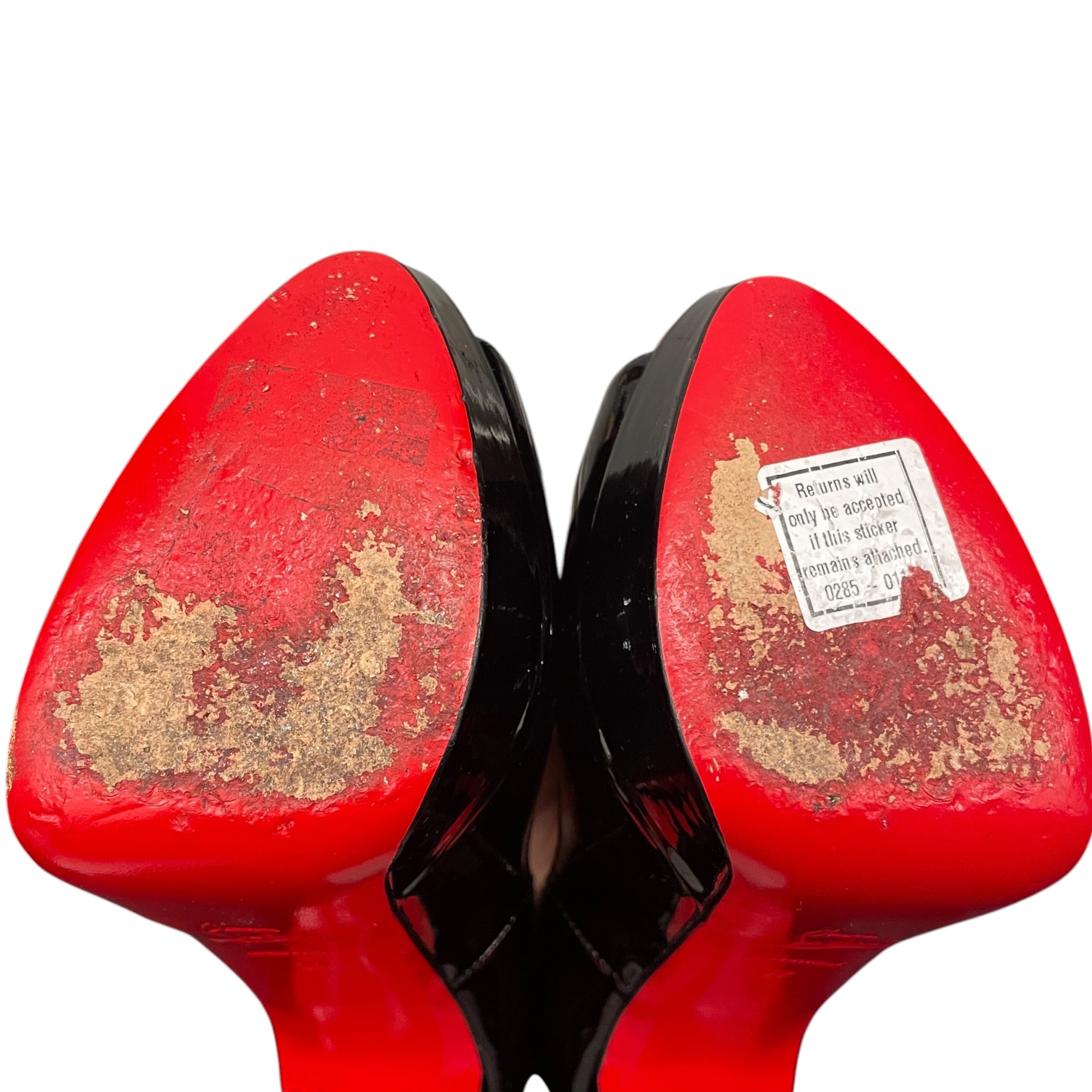 Christian Louboutin/Heels/EU 37/BLK/OPEN TOE view 3