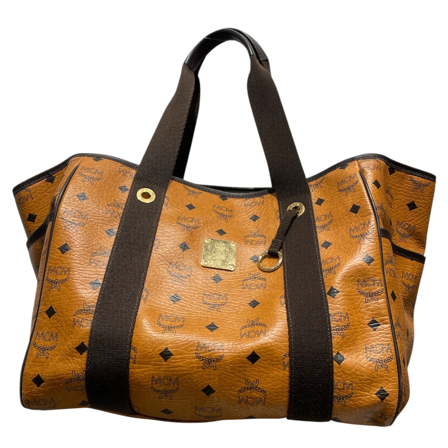 MCM/Tote Bag/Monogram/Leather/CML/TOTE BROWN CANVAS STRAP view 1