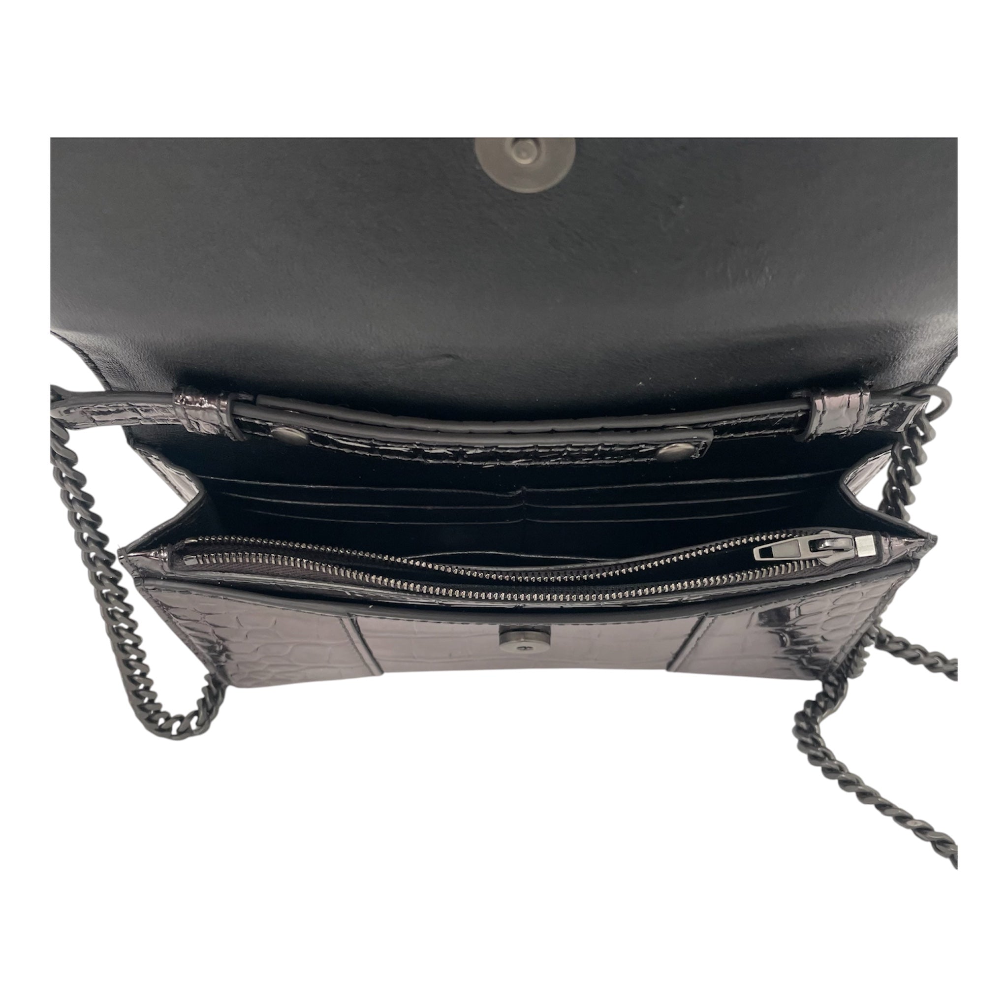 BALENCIAGA/Cross Body Bag/Animal Pattern/SLV/GUNMETAL view 3