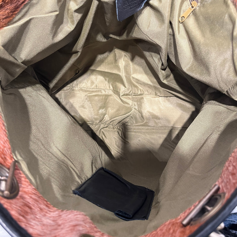 MAURIZIO TAIUTI/Tote Bag/Cowhide/BEG/COWHIDE CHAIN TOTE