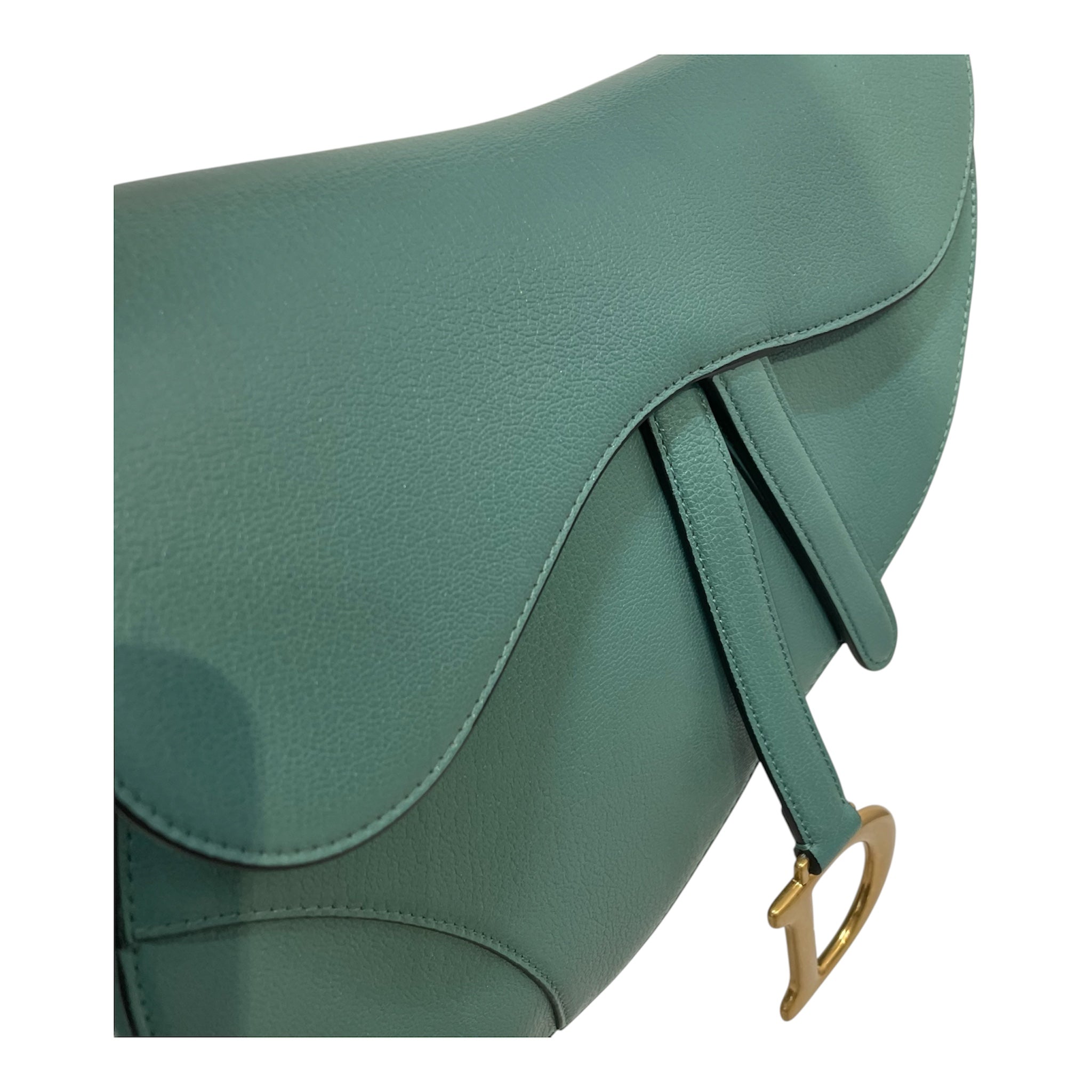 Christian Dior/Hand Bag/Leather/GRN/Saddle Gold Hardware view 5