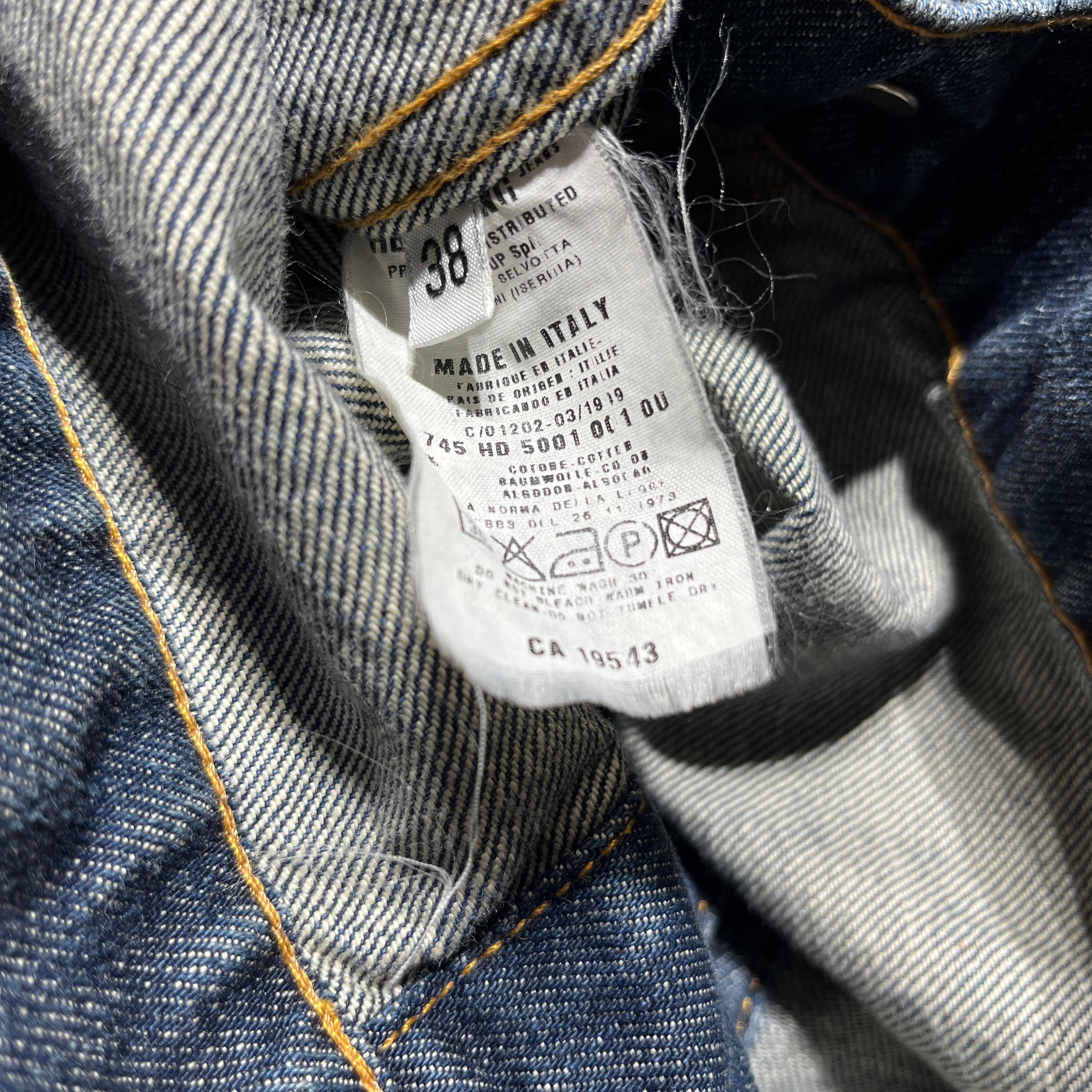Helmut Lang/Denim Jkt/M/Denim/NVY/leather arms view 4