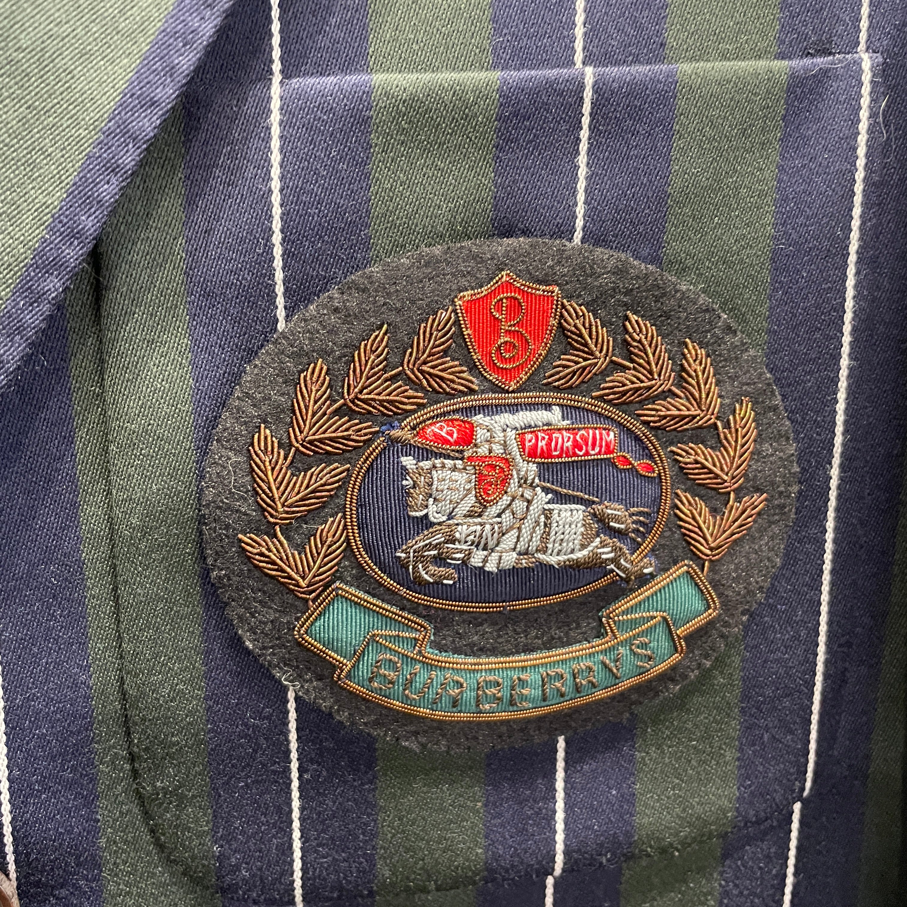BURBERRY LONDON/Tailored Jkt/50/Wool/GRN/Stripe/PATCH POCKET view 6