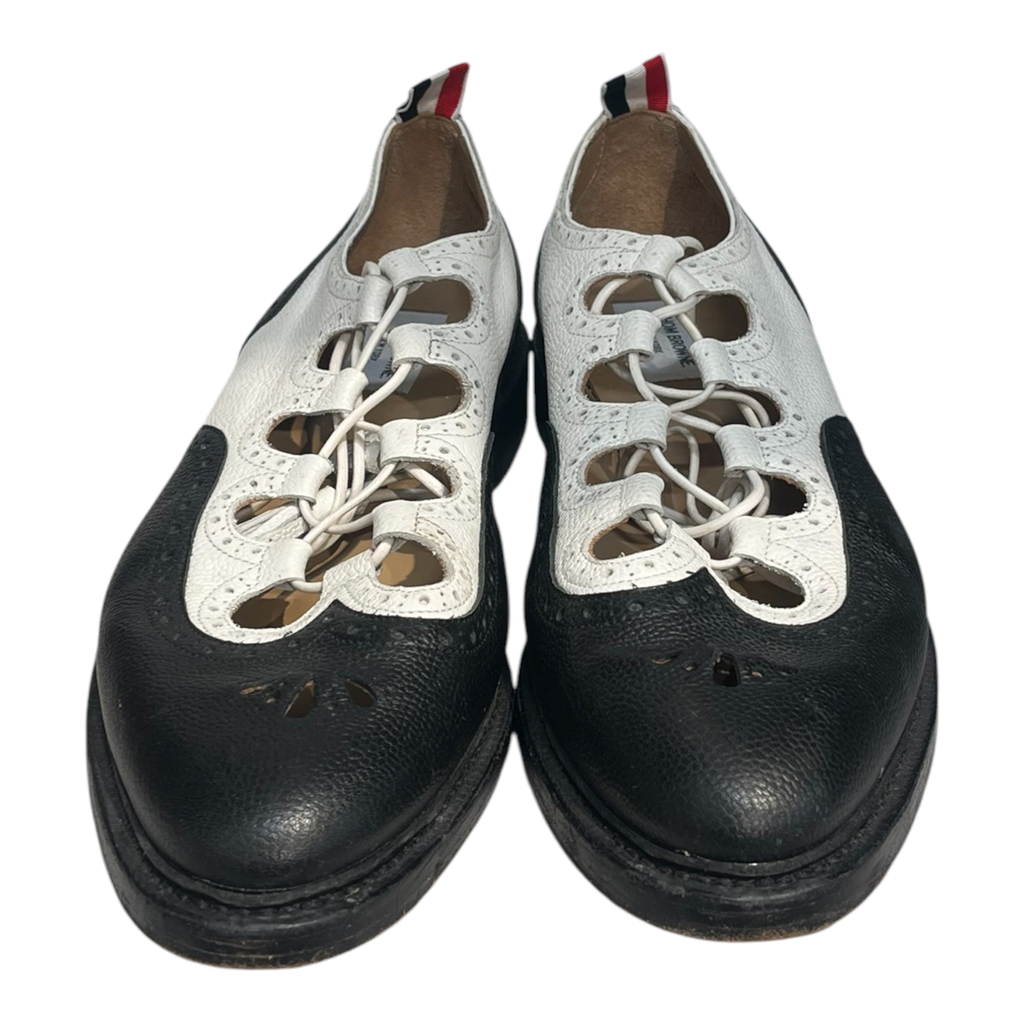 THOM BROWNE. NEW YORK/Dress Shoes/US 11.5/Border/Leather/BLK/WINGTIP OXFORD LACE-UP view 2