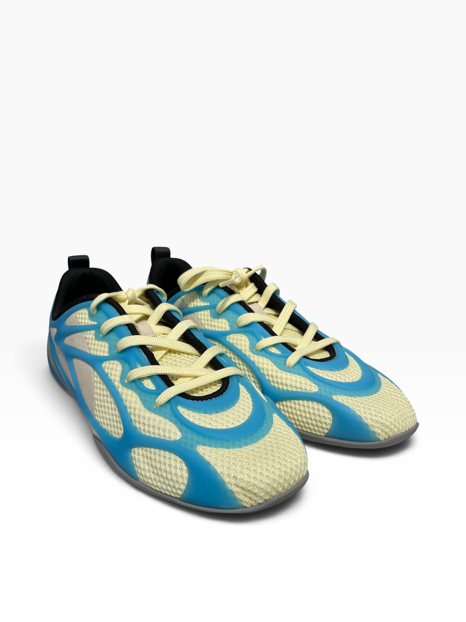 SKYLRK/Low-Sneakers/US 11/All Over Print/Polyester/IVR/BLUE OVERLAY LOW TOP view 1