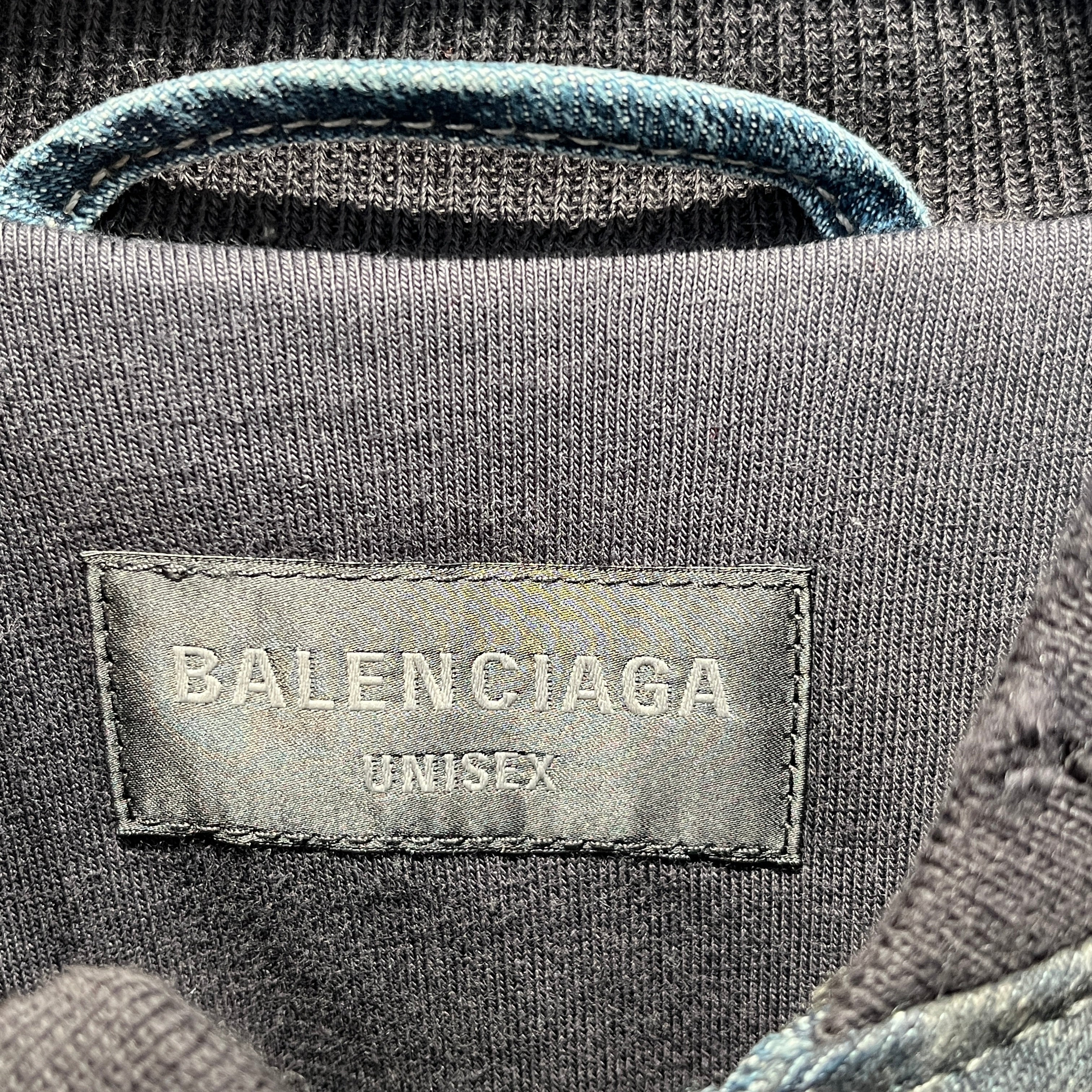 BALENCIAGA/Denim Jkt/S/Denim/BLK/DENIM BOMBER JACKET view 3