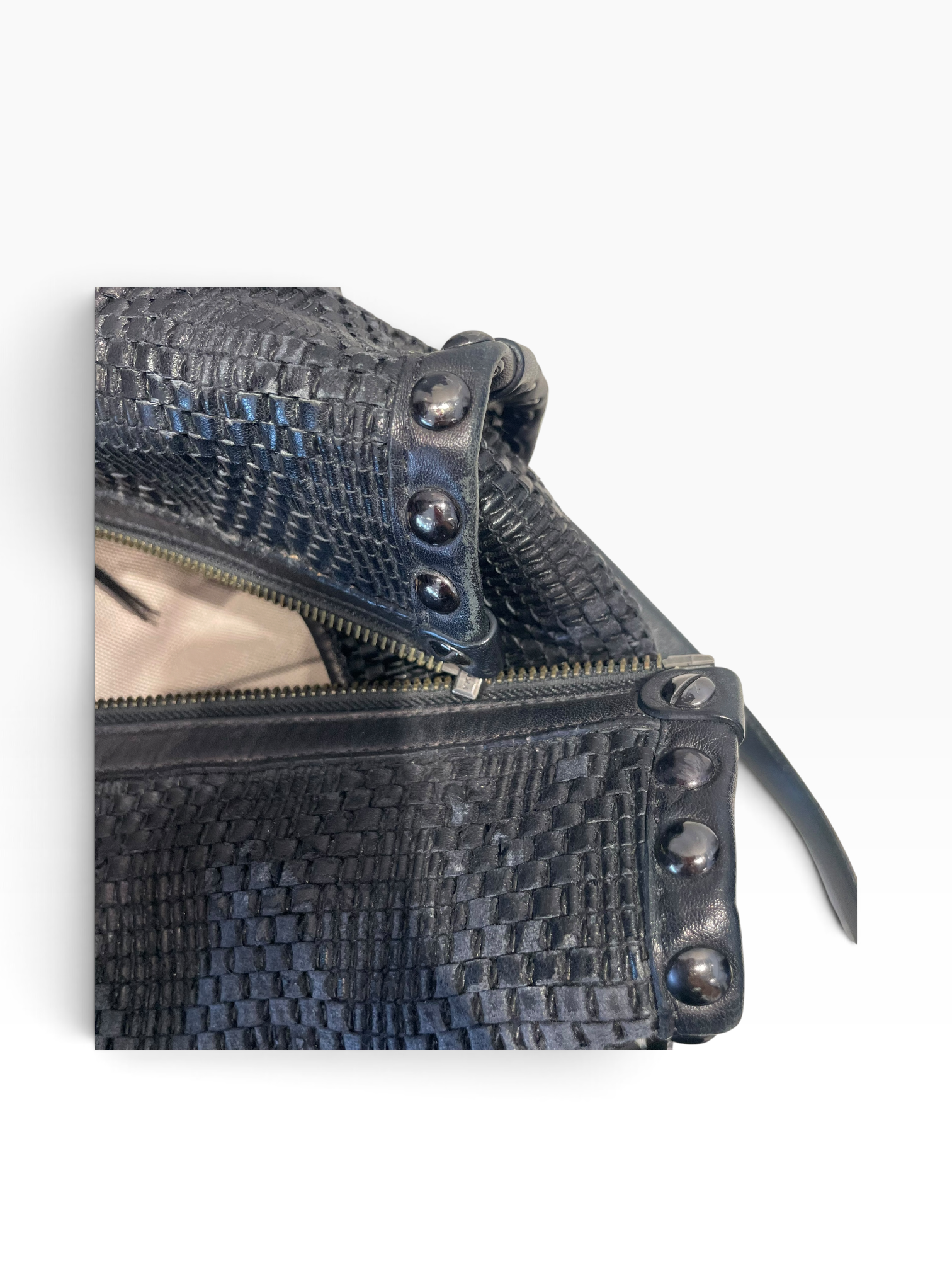 DIANE von FURSTENBERG/Cross Body Bag/Leather/BLK/wooven studded view 13