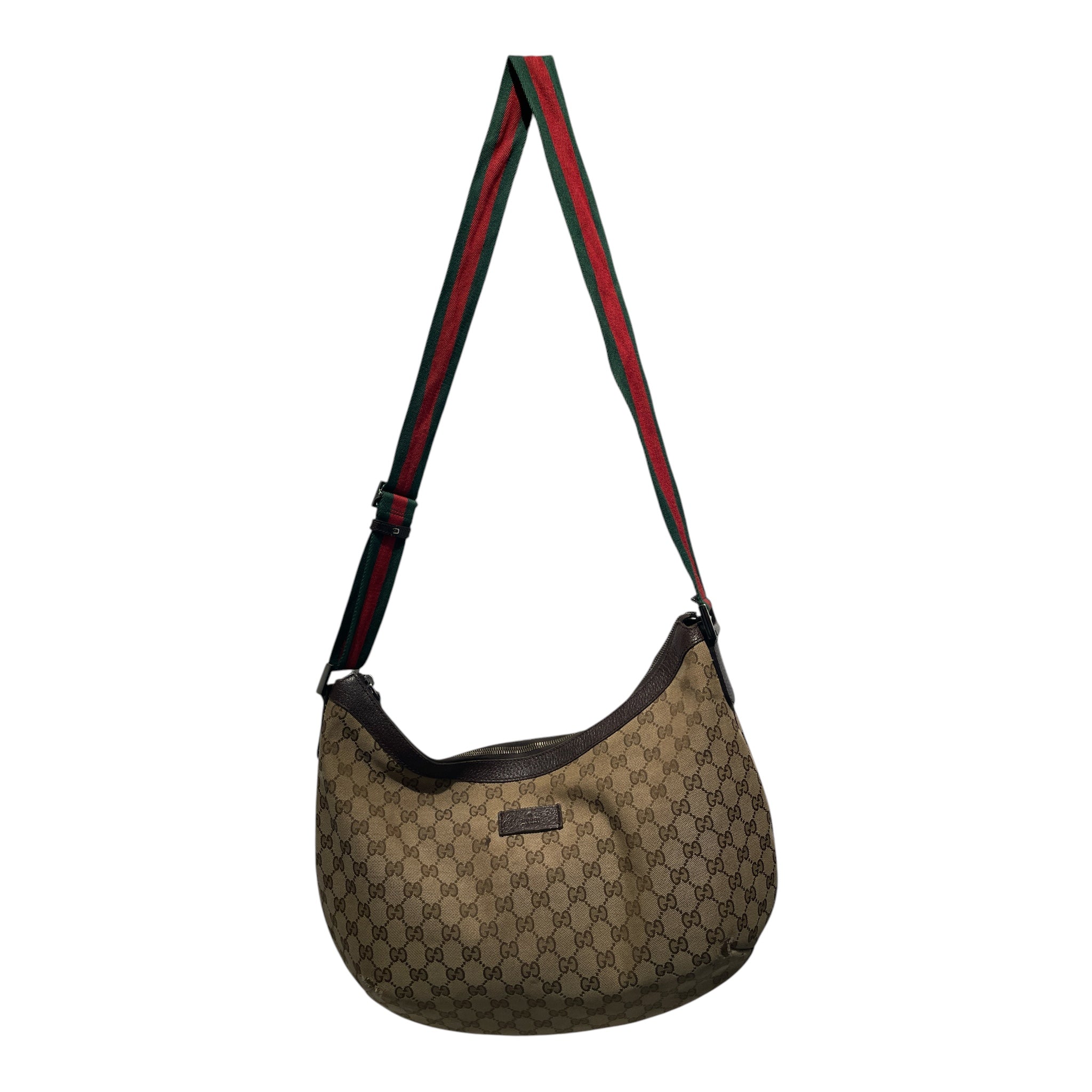 GUCCI/Hand Bag/Monogram/Cotton/BEG/HALF MOON view 1