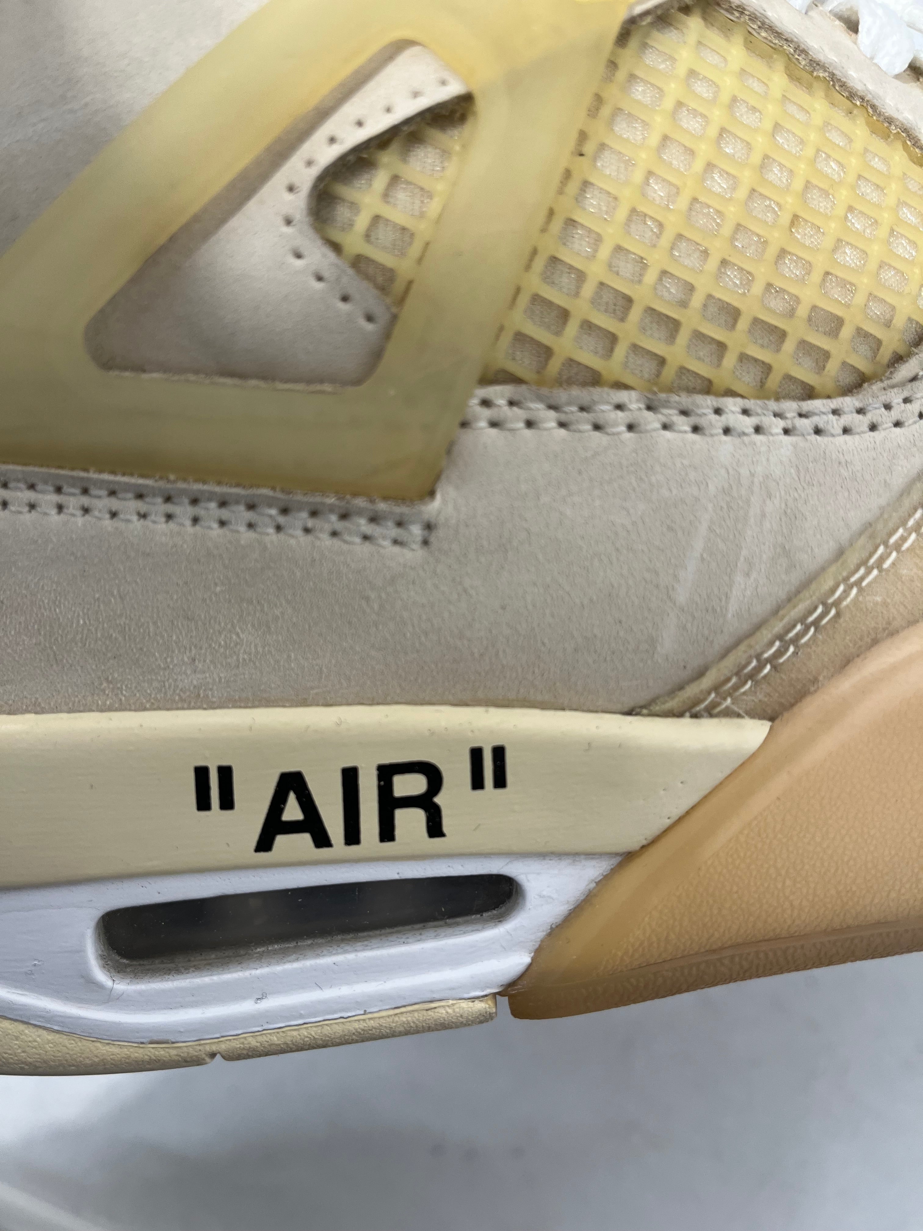 OFF-WHITE/Low-Sneakers/US 9/Cotton/CRM/AIR JORDAN 4 OFF WHITE SAIL view 7