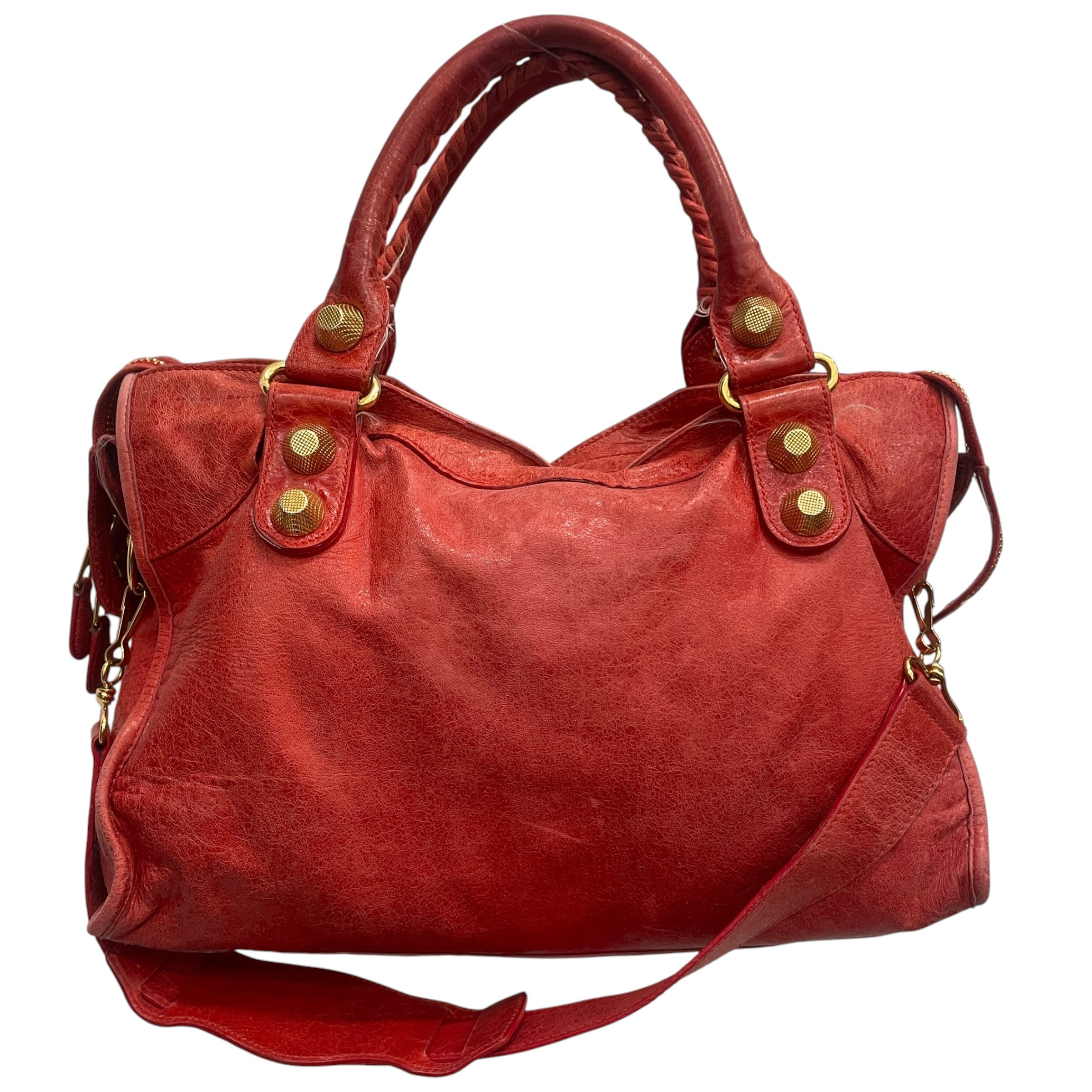 BALENCIAGA/Hand Bag/Lambskin/RED/CITY BAG/MOTORCYCLE/LAMBSKIN view 2