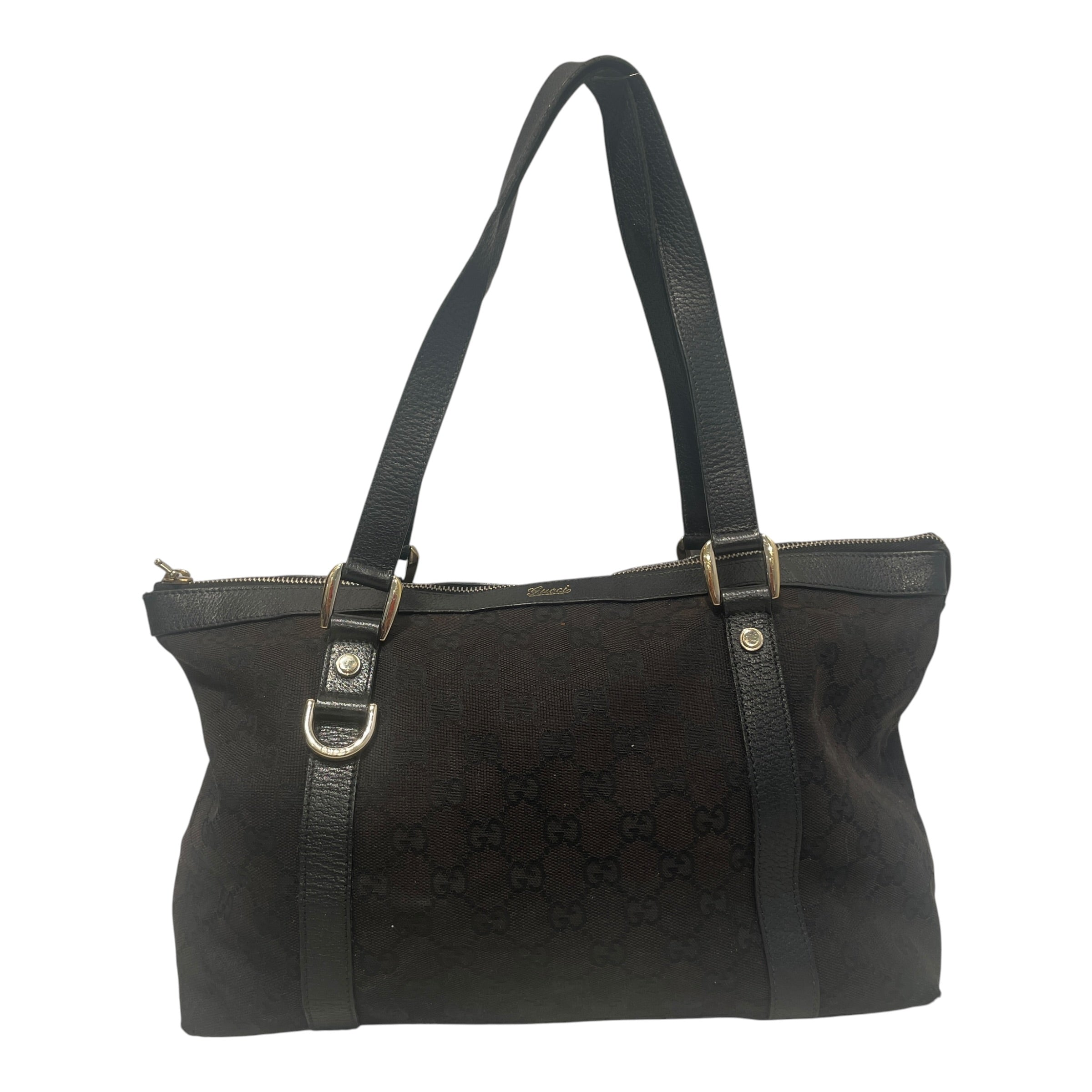 GUCCI/Hand Bag/Monogram/Cotton/BLK/Abbey Tote view 1