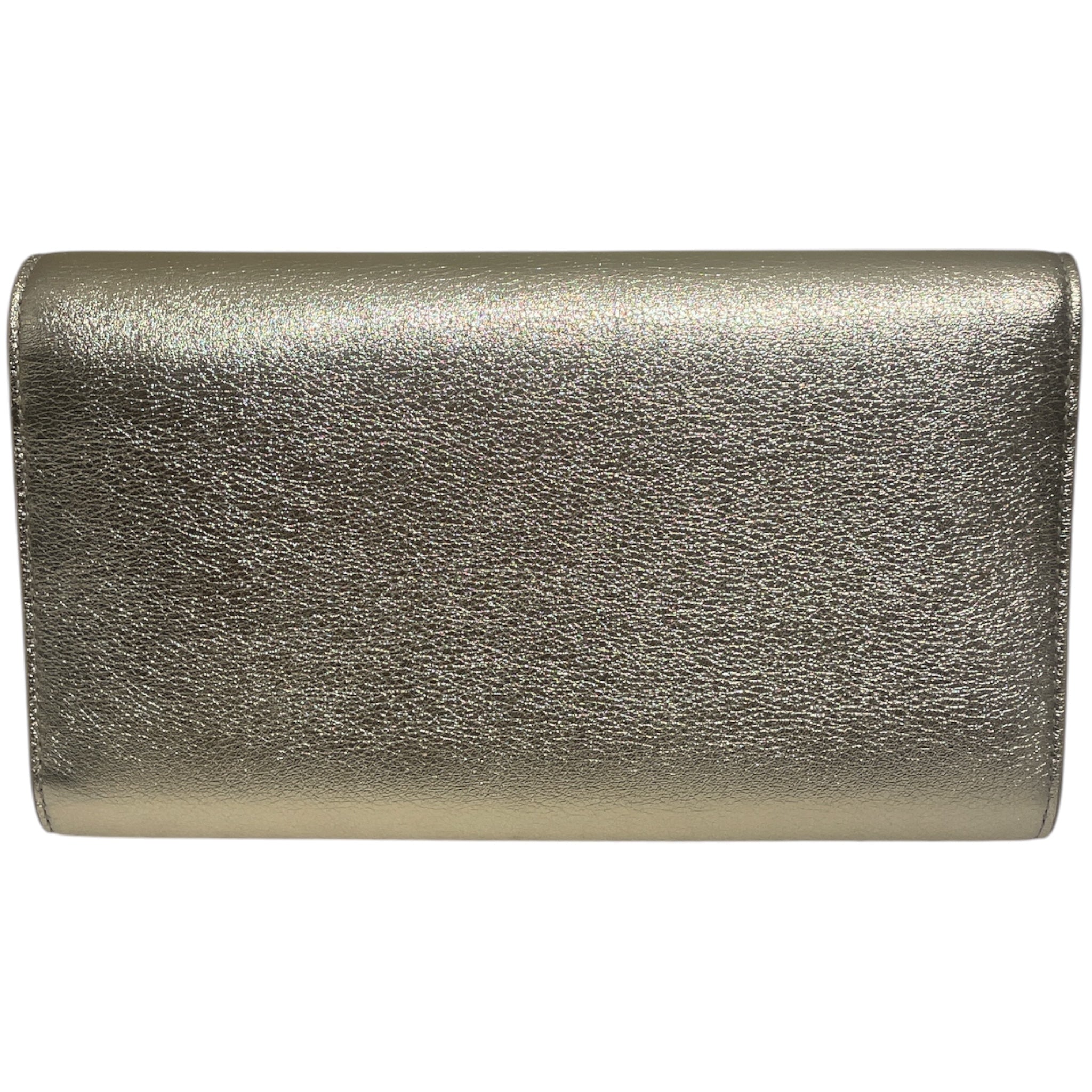 YVES SAINT LAURENT/Long Wallet/Glitter/Leather/GLD/ view 2