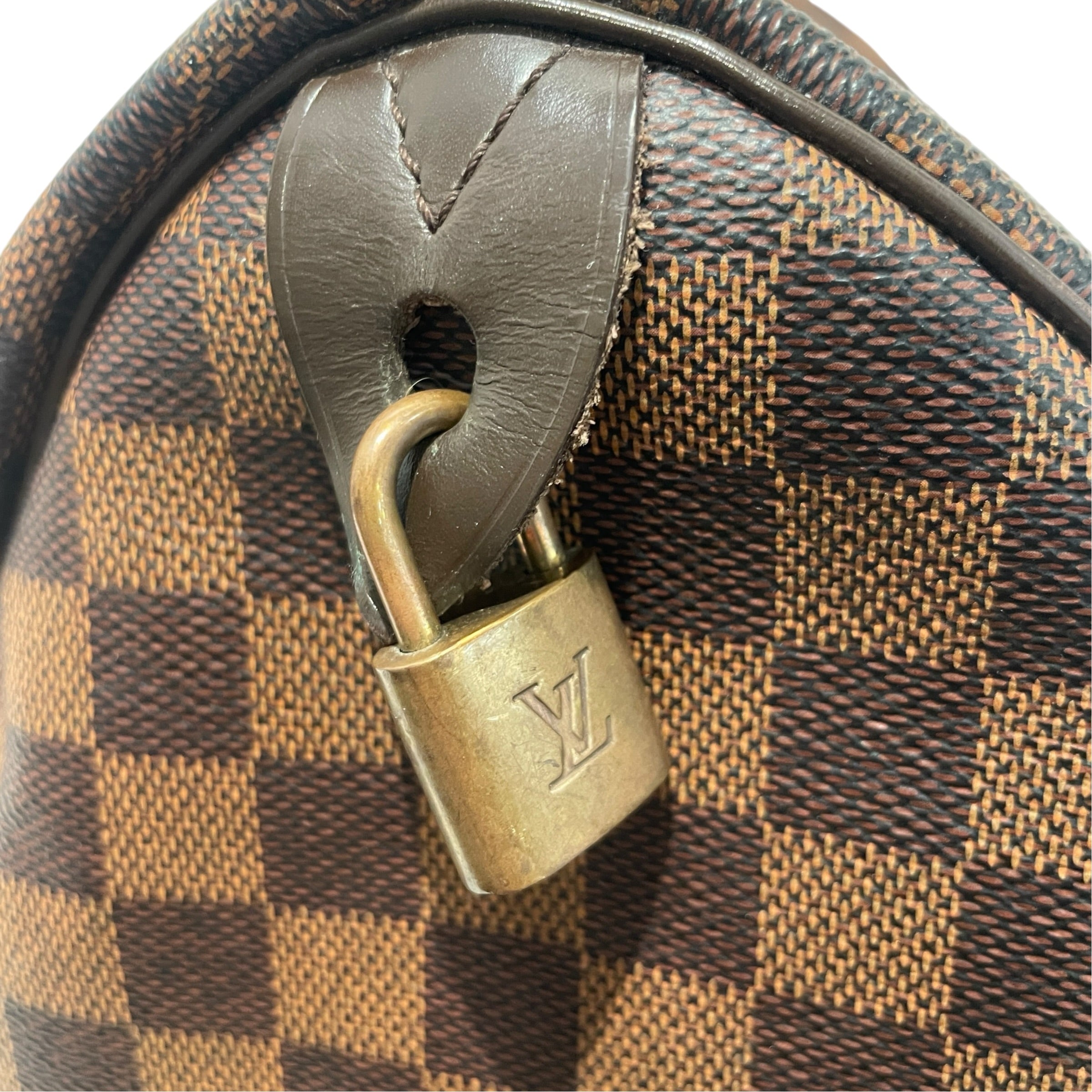 LOUIS VUITTON/Boston Bag/Monogram/Leather/BRW/Damier Ebene Speedy 30 view 5