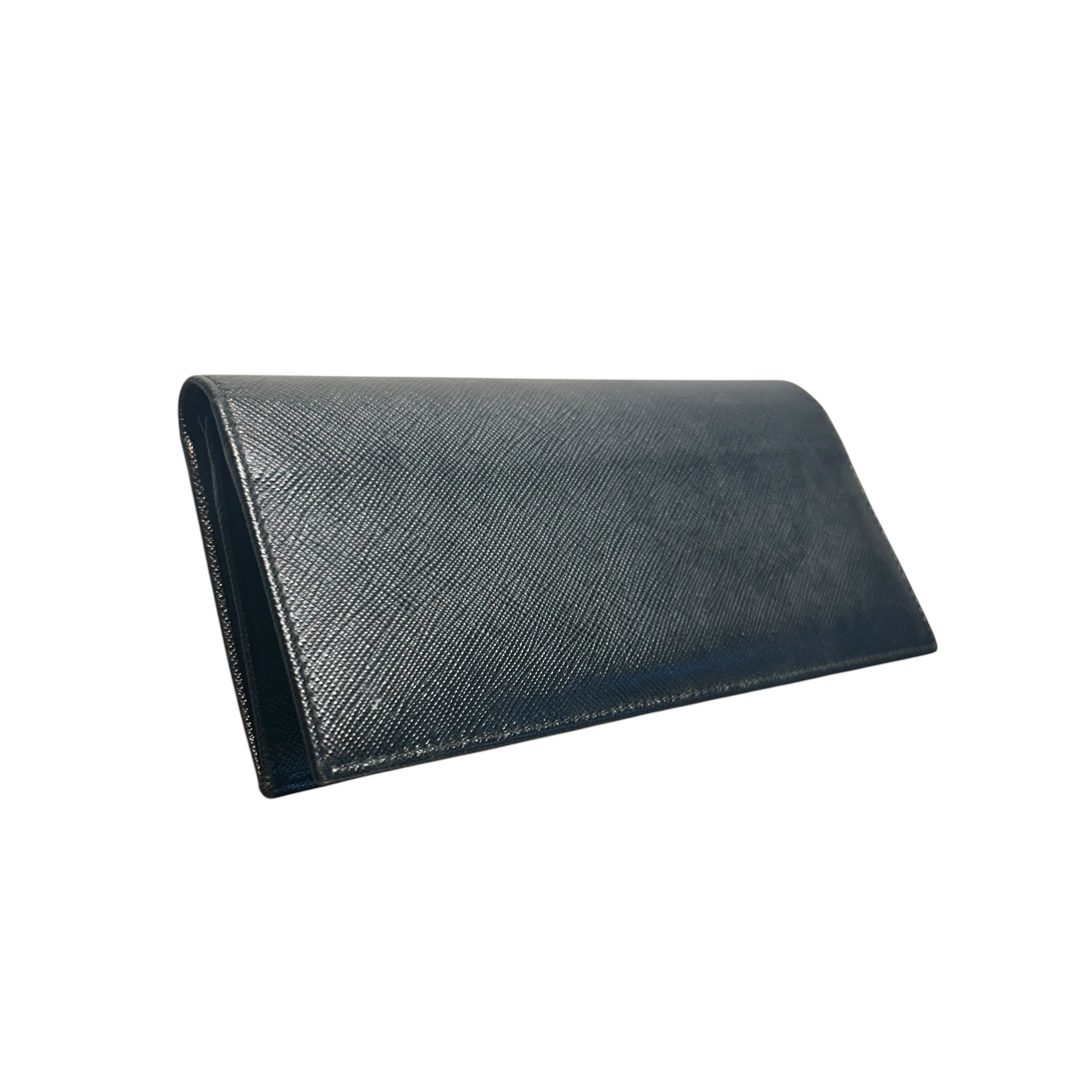 PRADA/Bifold Wallet/Leather/BLK/Bifold Long Wallet view 2
